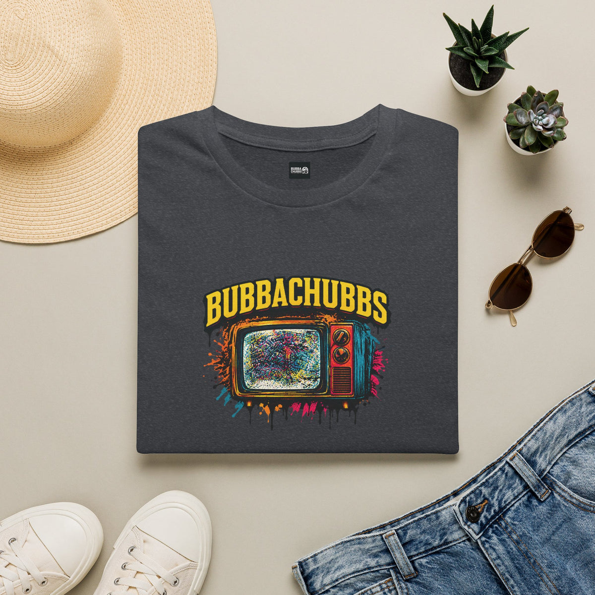 BubbaChubbs TV Large Front Tee