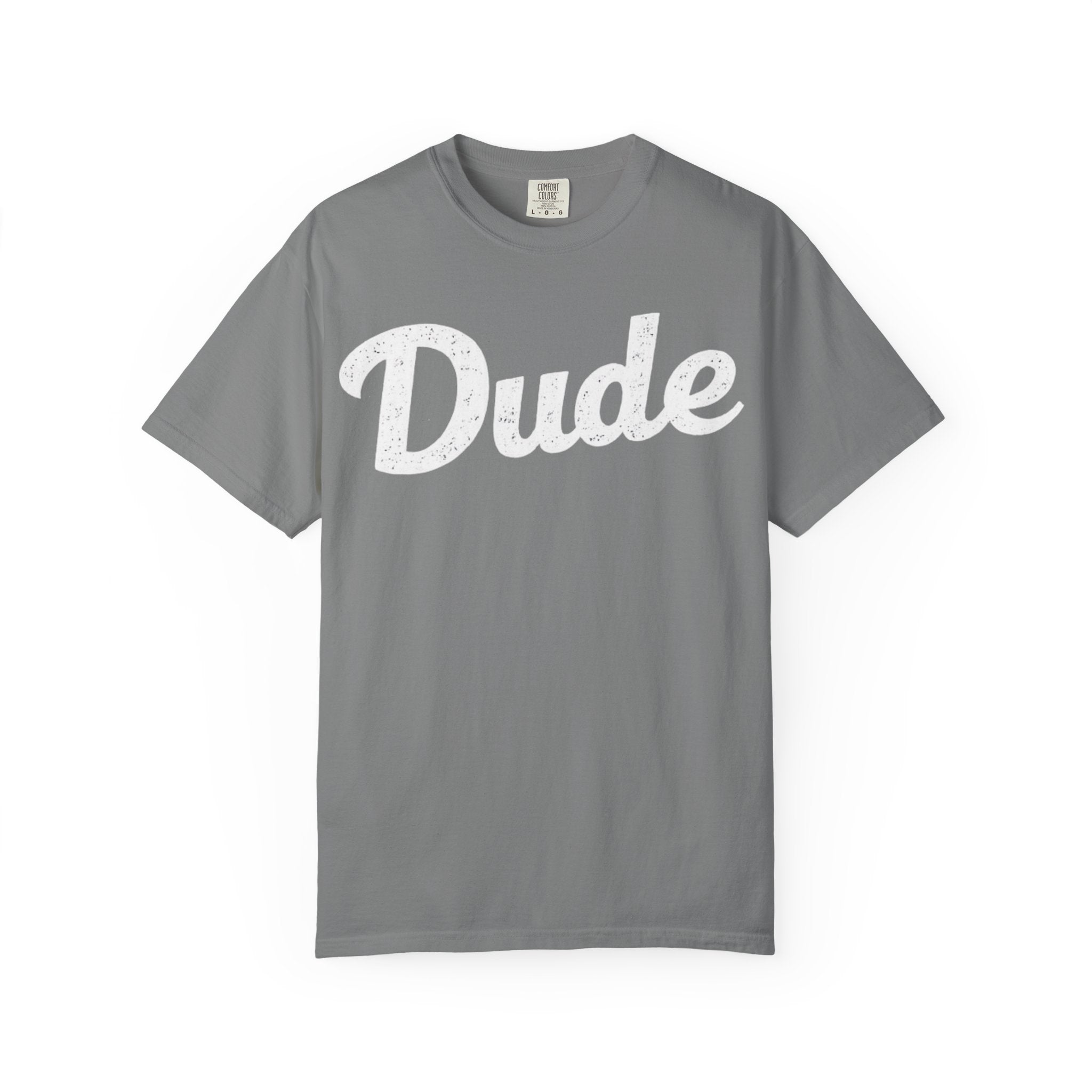 BubbaChubbs Dude White Lettering Tee - BubbaChubbs Brand
