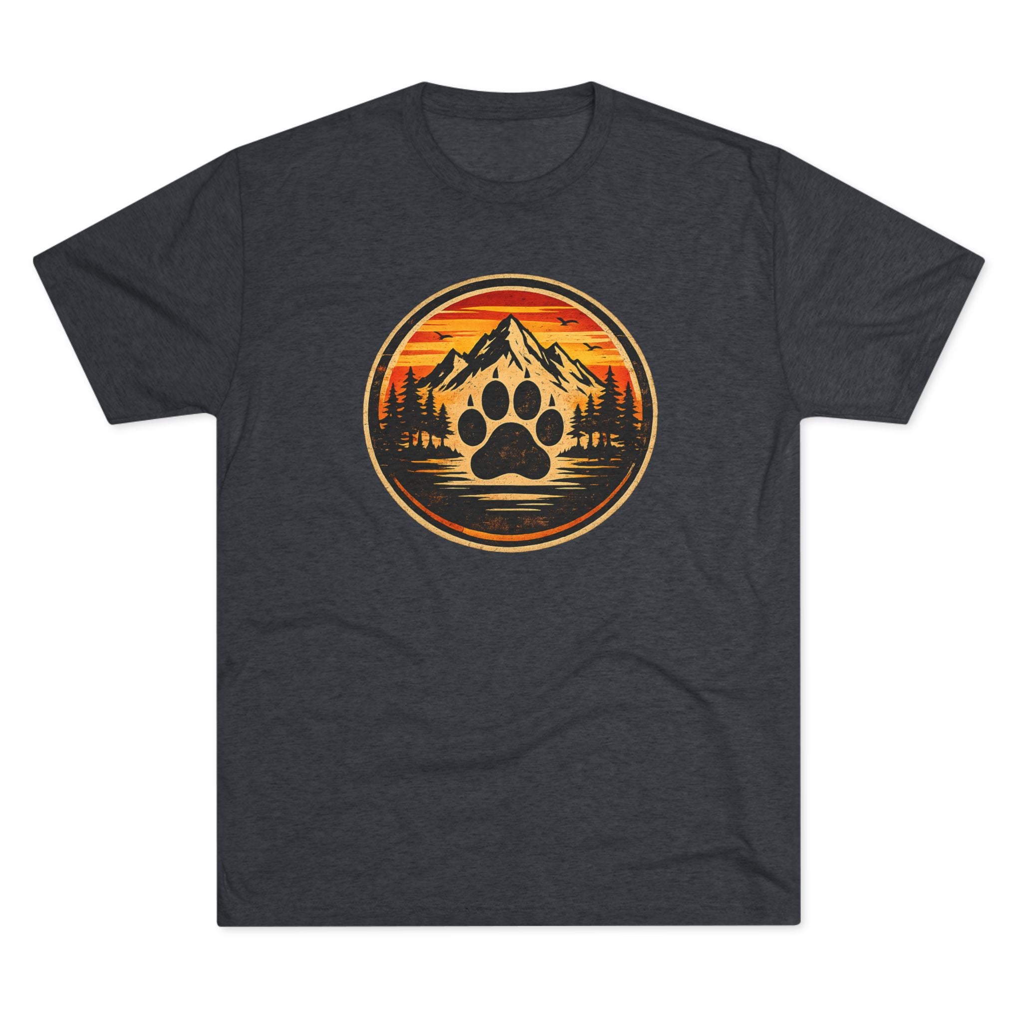 BubbaChubbs Mountains Paw — Adventure Outdoor Crew Shirt - BubbaChubbs Brand