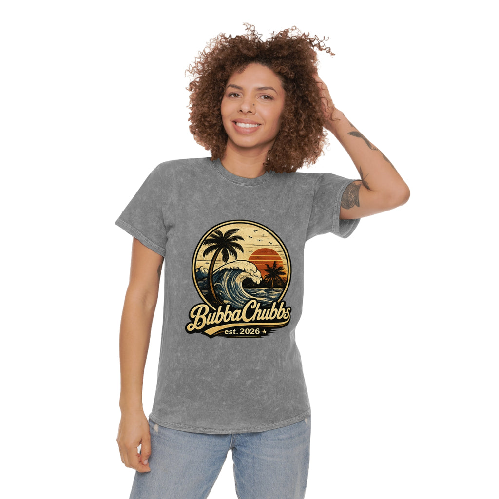 Vintage Surf Mineral Wash Tee | BubbaChubbs Retro Beach T-Shirt