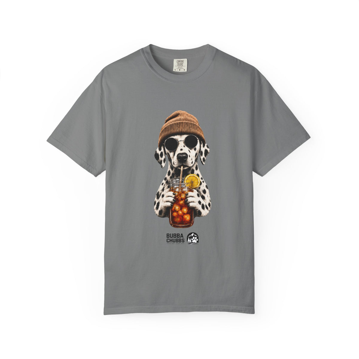 Dalmatian With Bubble Tea T-Shirt — Cute Dog Bubble Tea Graphic Tee - BubbaChubbs Brand