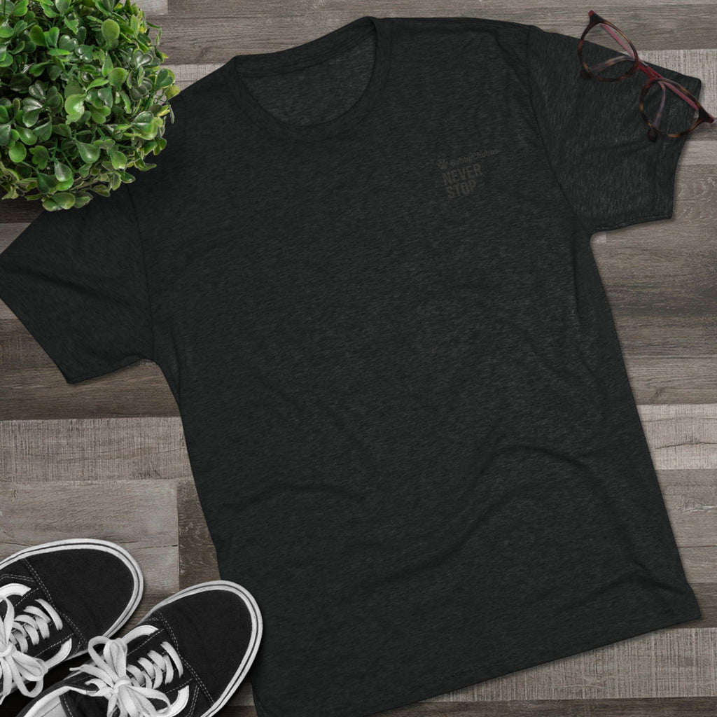 BubbaChubbs Mountains Never Stop — Adventure Outdoor Crew Shirt - BubbaChubbs Brand
