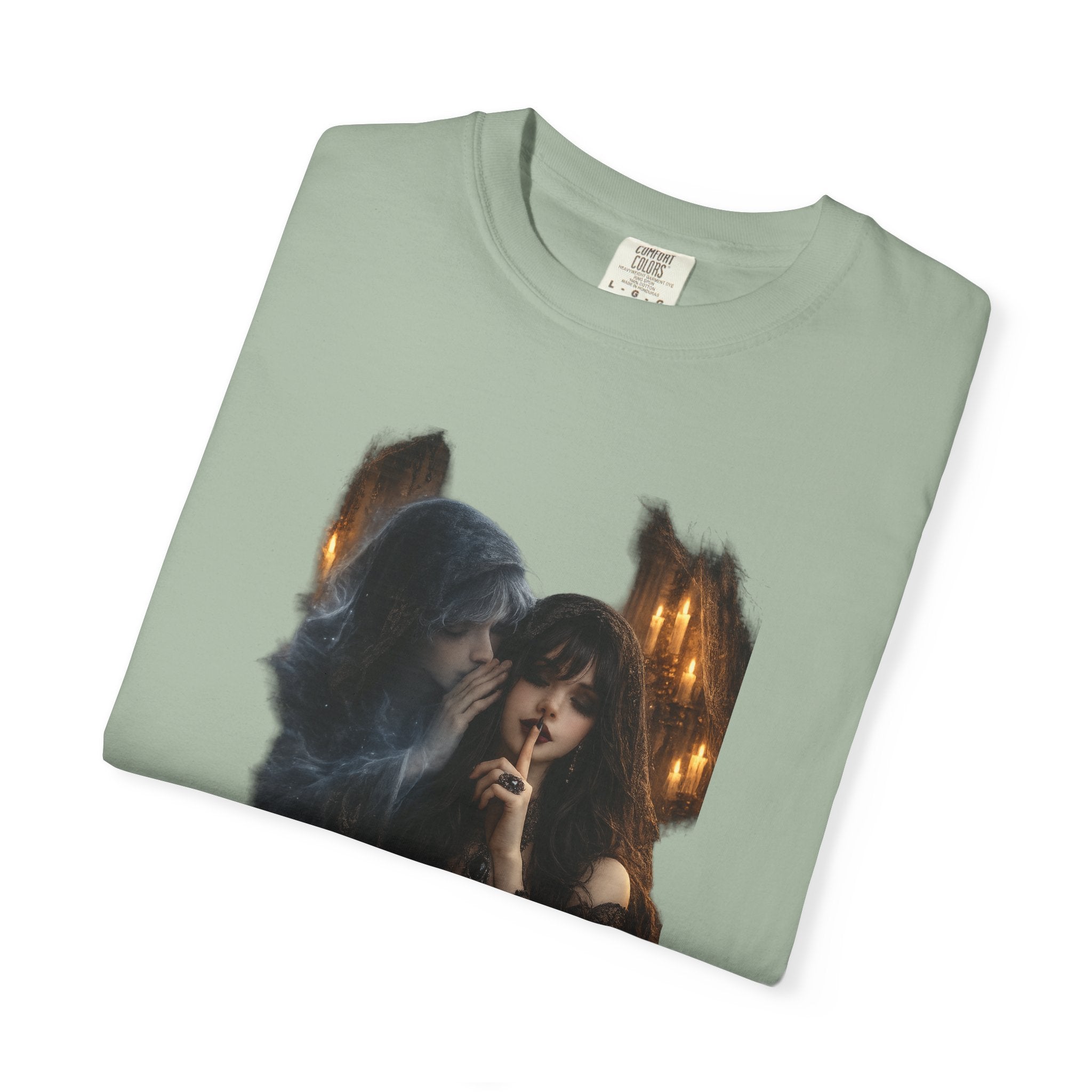BubbaChubbs Goth Vibe Whispering Style Tee Printify