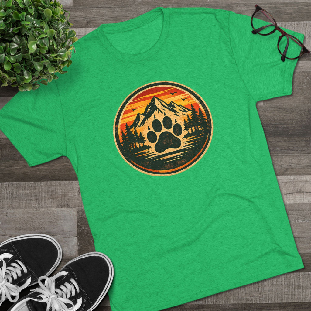 BubbaChubbs Mountains Paw — Adventure Outdoor Crew Shirt - BubbaChubbs Brand