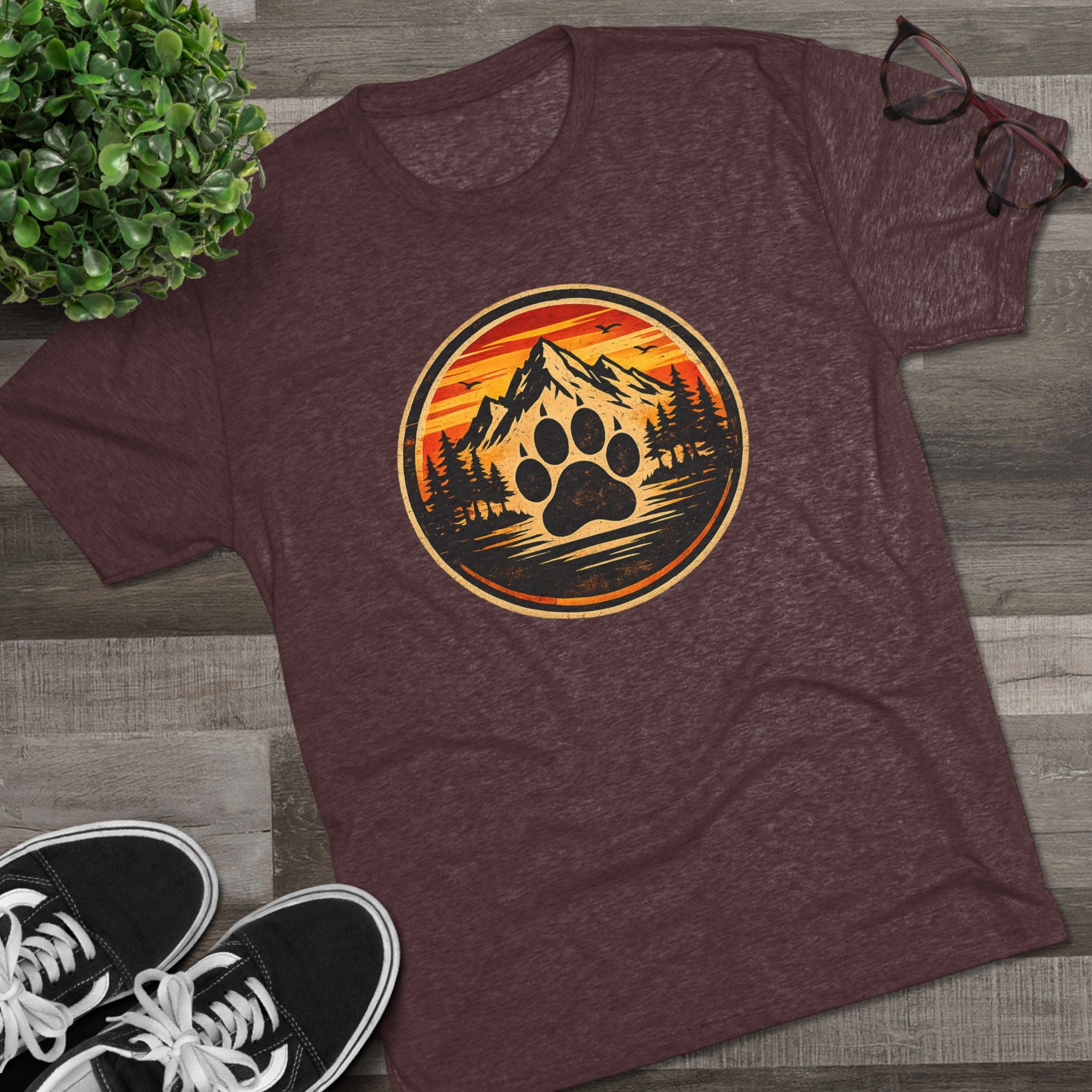 BubbaChubbs Mountains Paw — Adventure Outdoor Crew Shirt - BubbaChubbs Brand