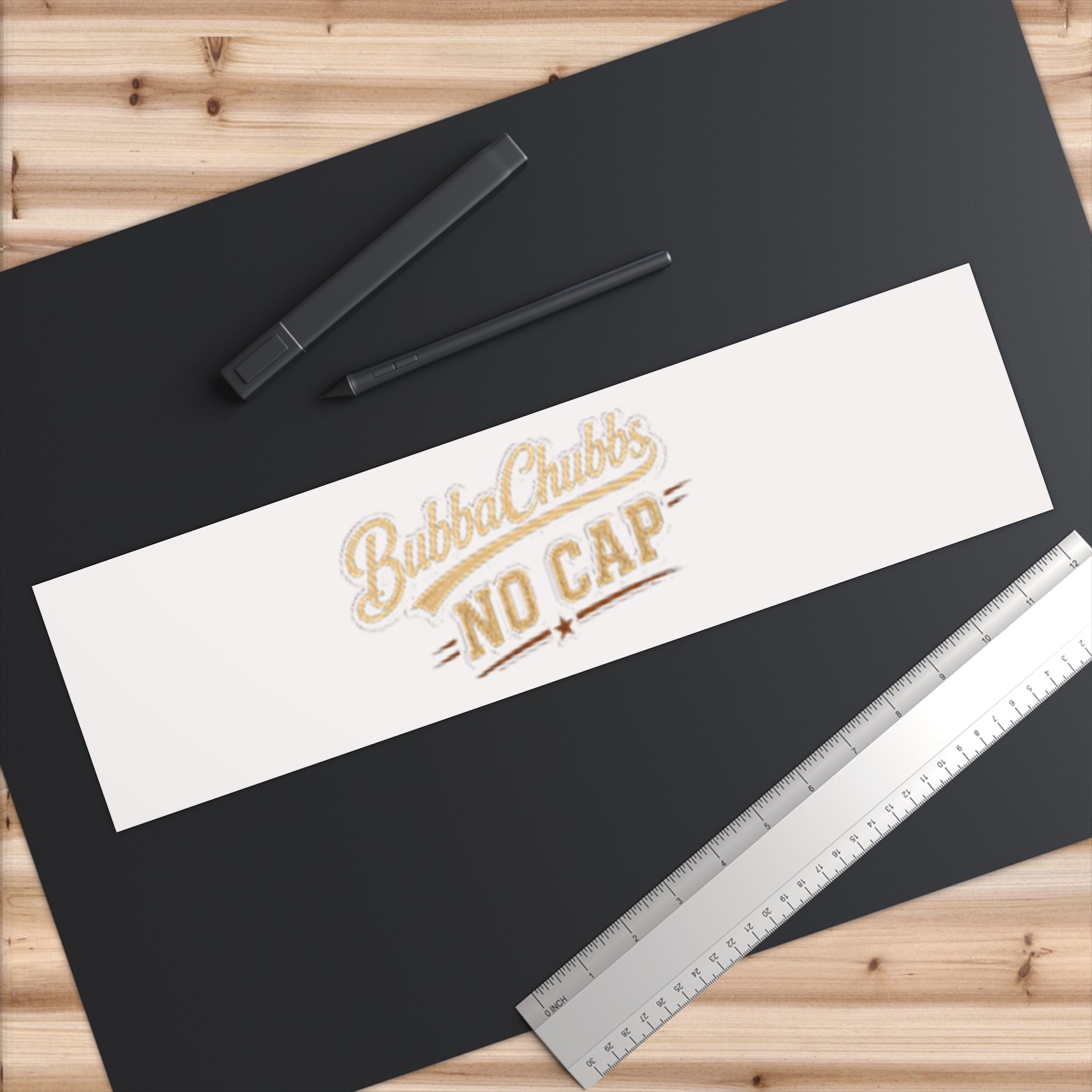 No Cap Retro Bumper Sticker | BubbaChubbs Vintage Script Decal for Cars & Vans