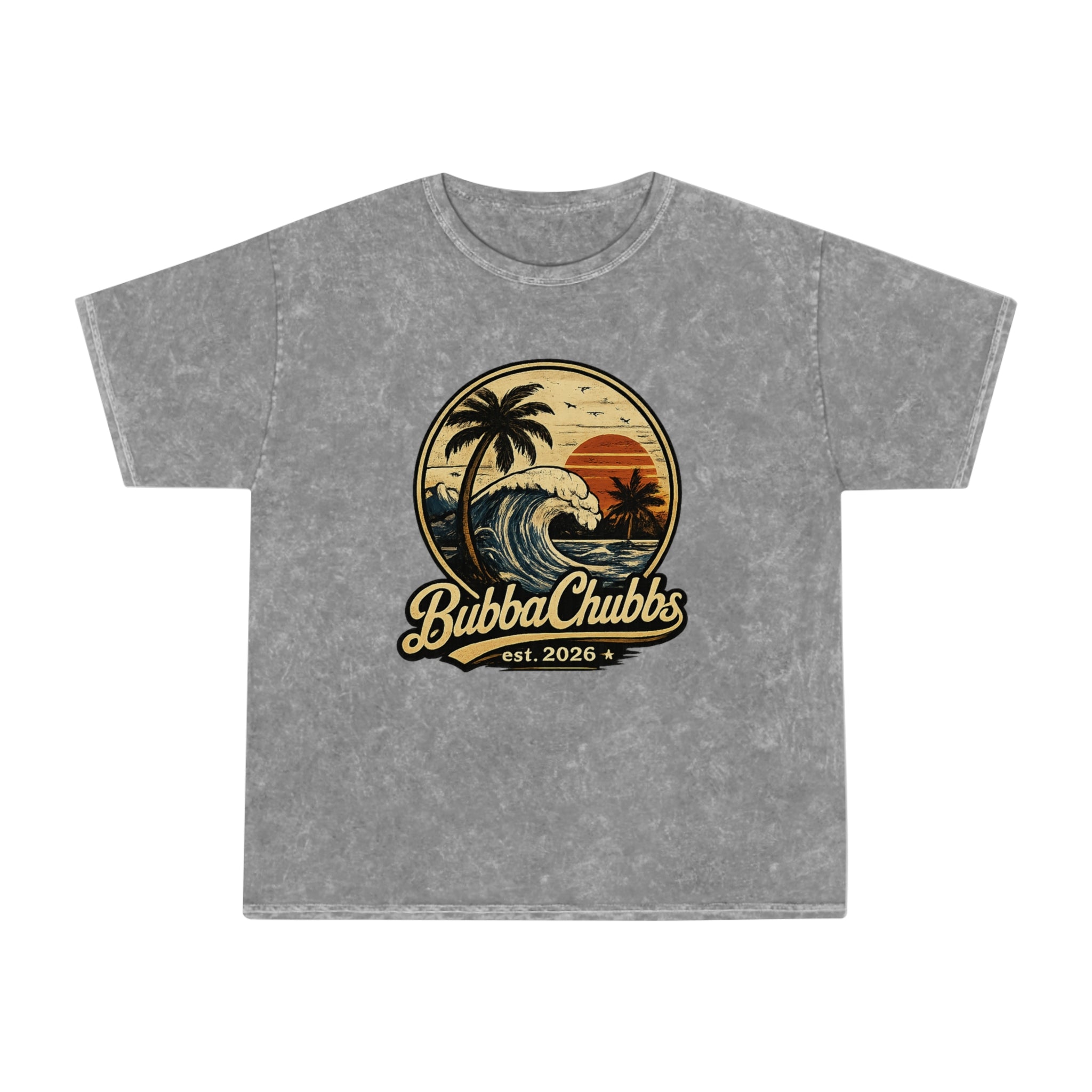 Vintage Surf Mineral Wash Tee | BubbaChubbs Retro Beach T-Shirt