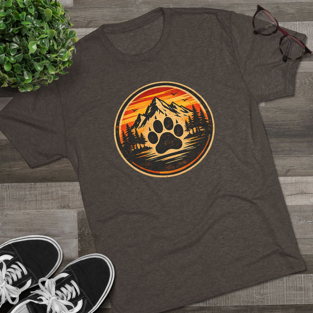 BubbaChubbs Mountains Paw — Adventure Outdoor Crew Shirt - BubbaChubbs Brand