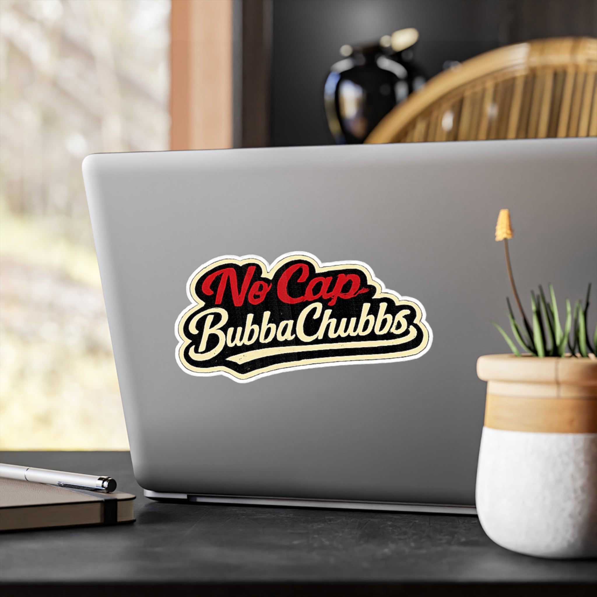 BubbaChubbs Logo Vinyl Sticker  - No Cap - Cut Decal Printify