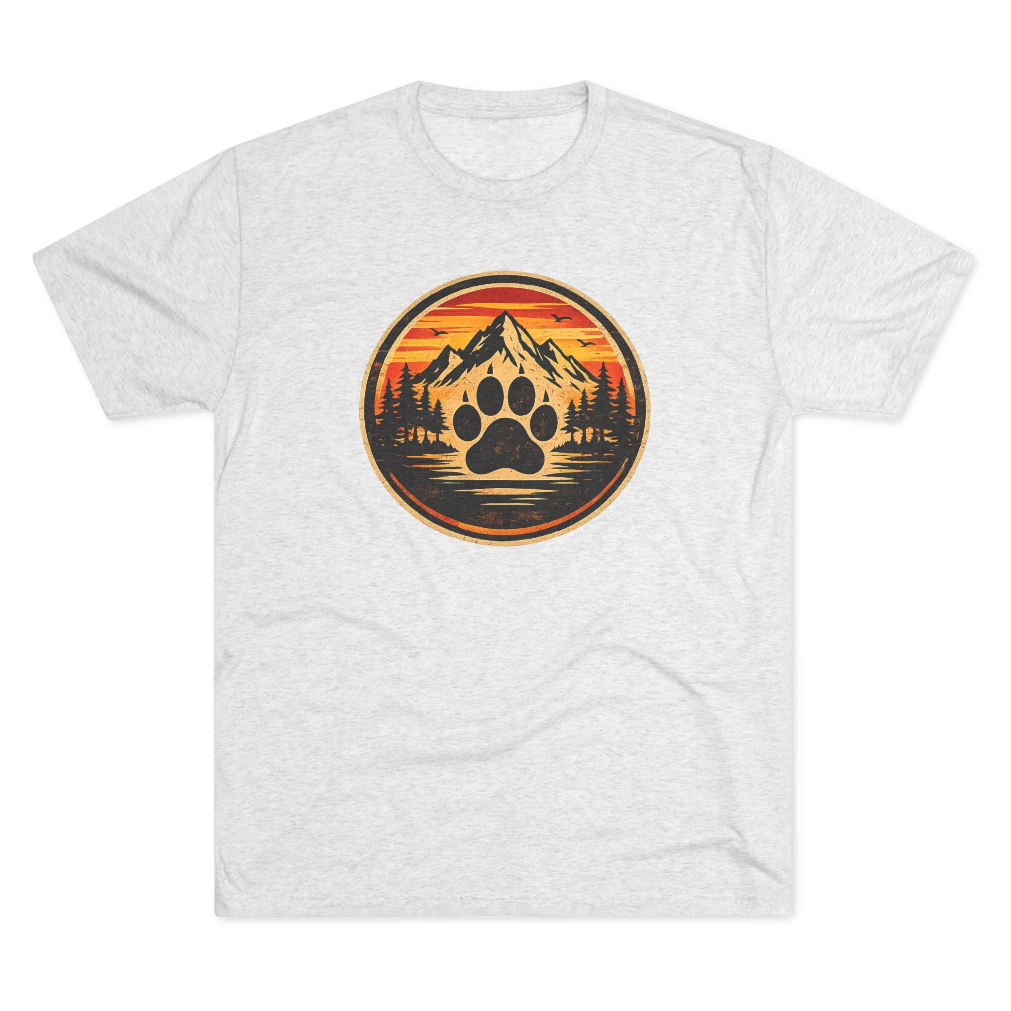 BubbaChubbs Mountains Paw — Adventure Outdoor Crew Shirt - BubbaChubbs Brand