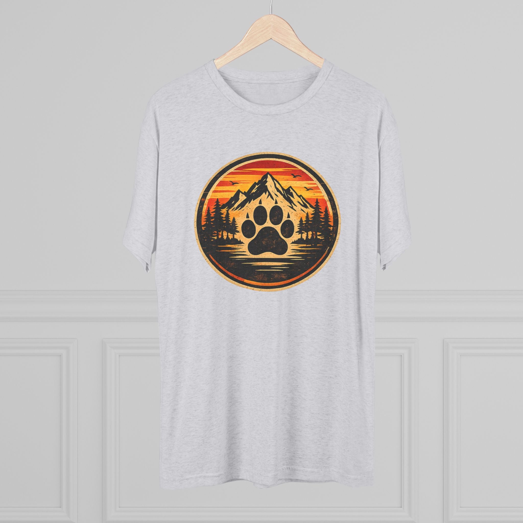 BubbaChubbs Mountains Paw — Adventure Outdoor Crew Shirt - BubbaChubbs Brand