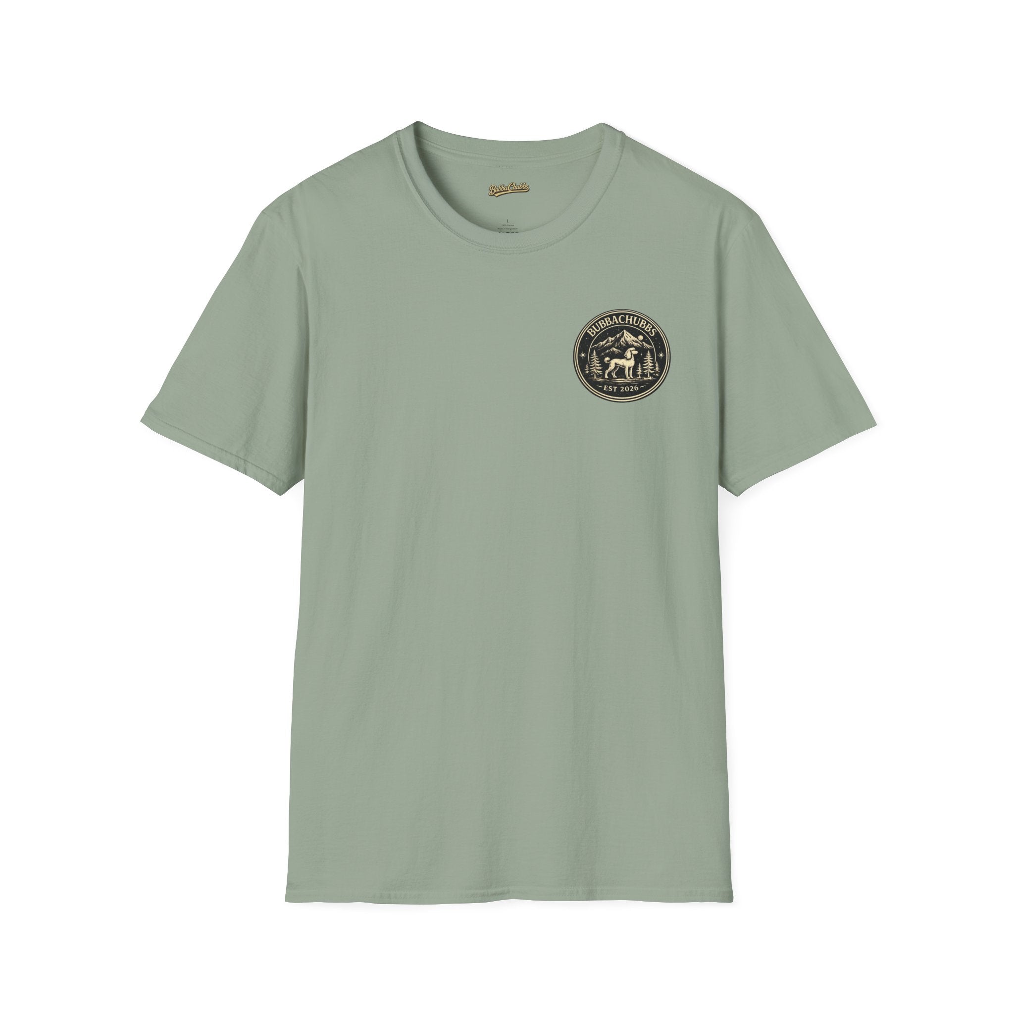 BubbaChubbs Himself Chest Full Small Logo Short-Sleeve Tee - BubbaChubbs Brand