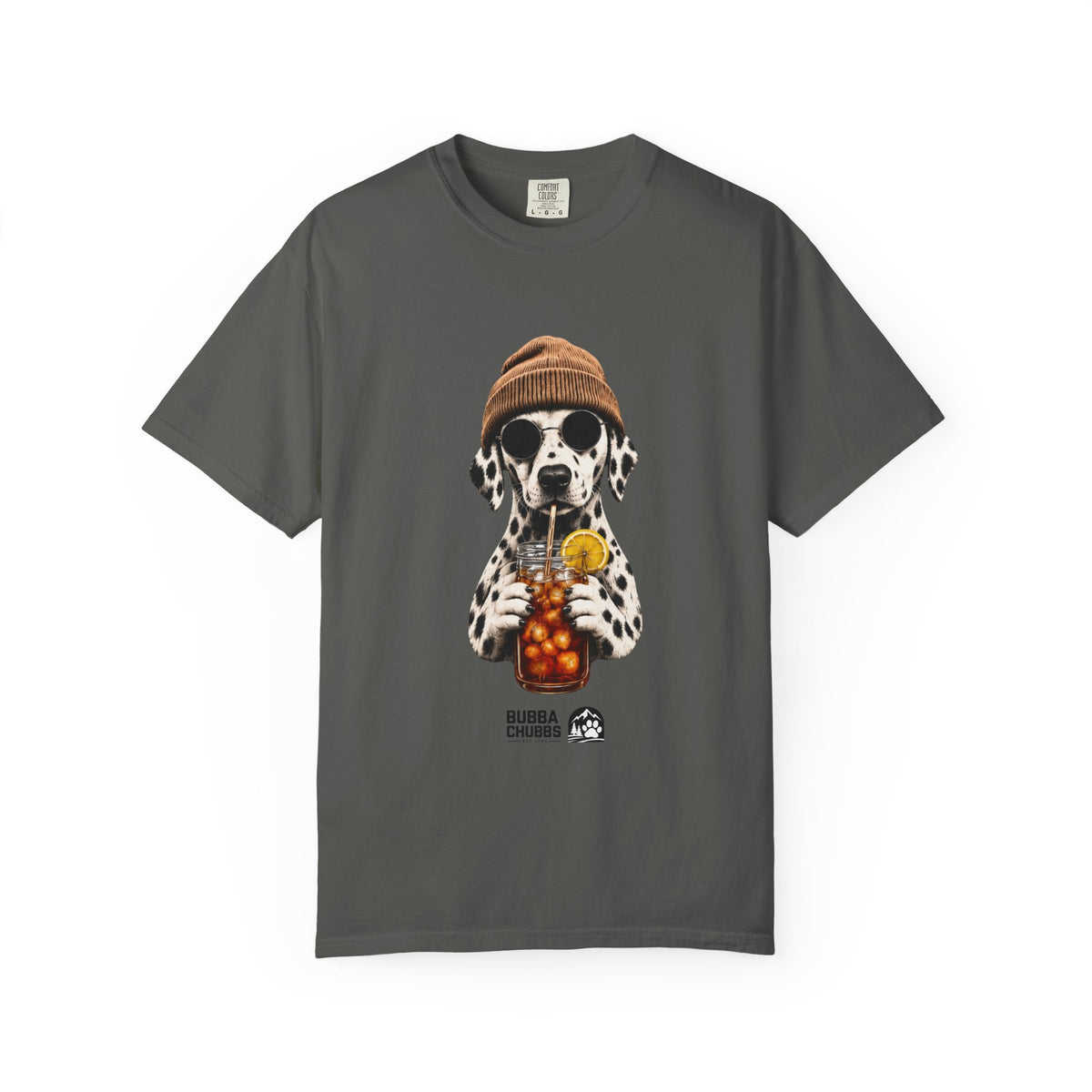 Dalmatian With Bubble Tea T-Shirt — Cute Dog Bubble Tea Graphic Tee - BubbaChubbs Brand
