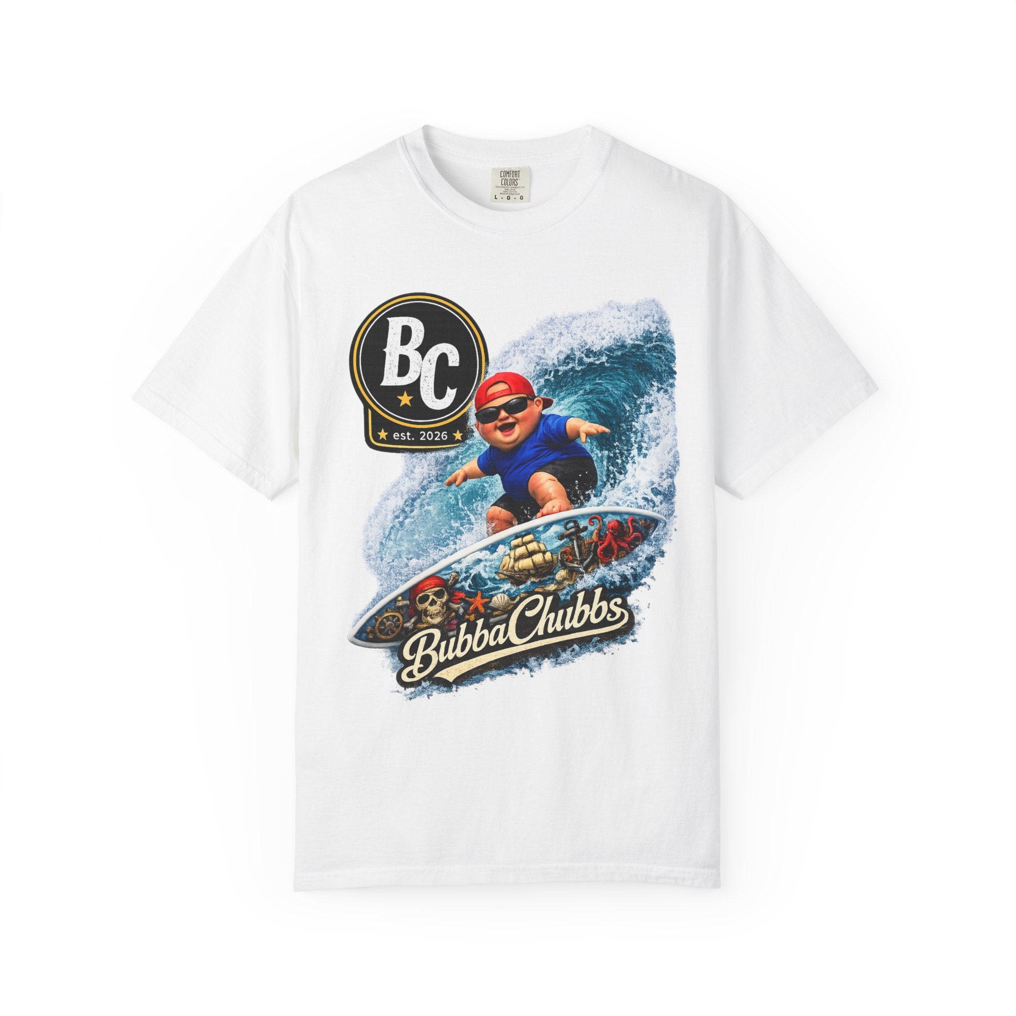 BubbaChubbs Buddy Surf Livin That Summer Life Vintage Beach Tee Printify