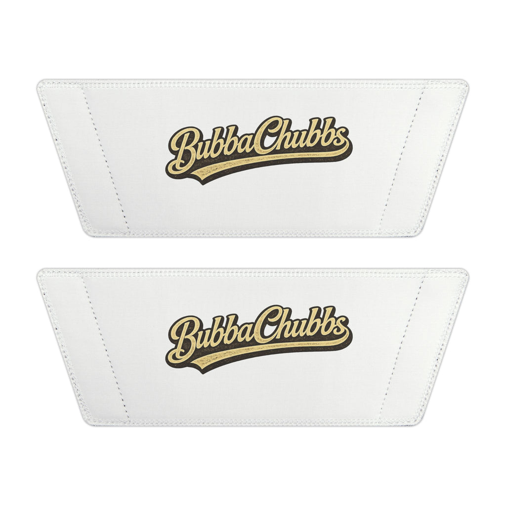 Men's Removable-Strap Slide Sandals — White "Bubba Glubbs" Logo Pool Slides Printify