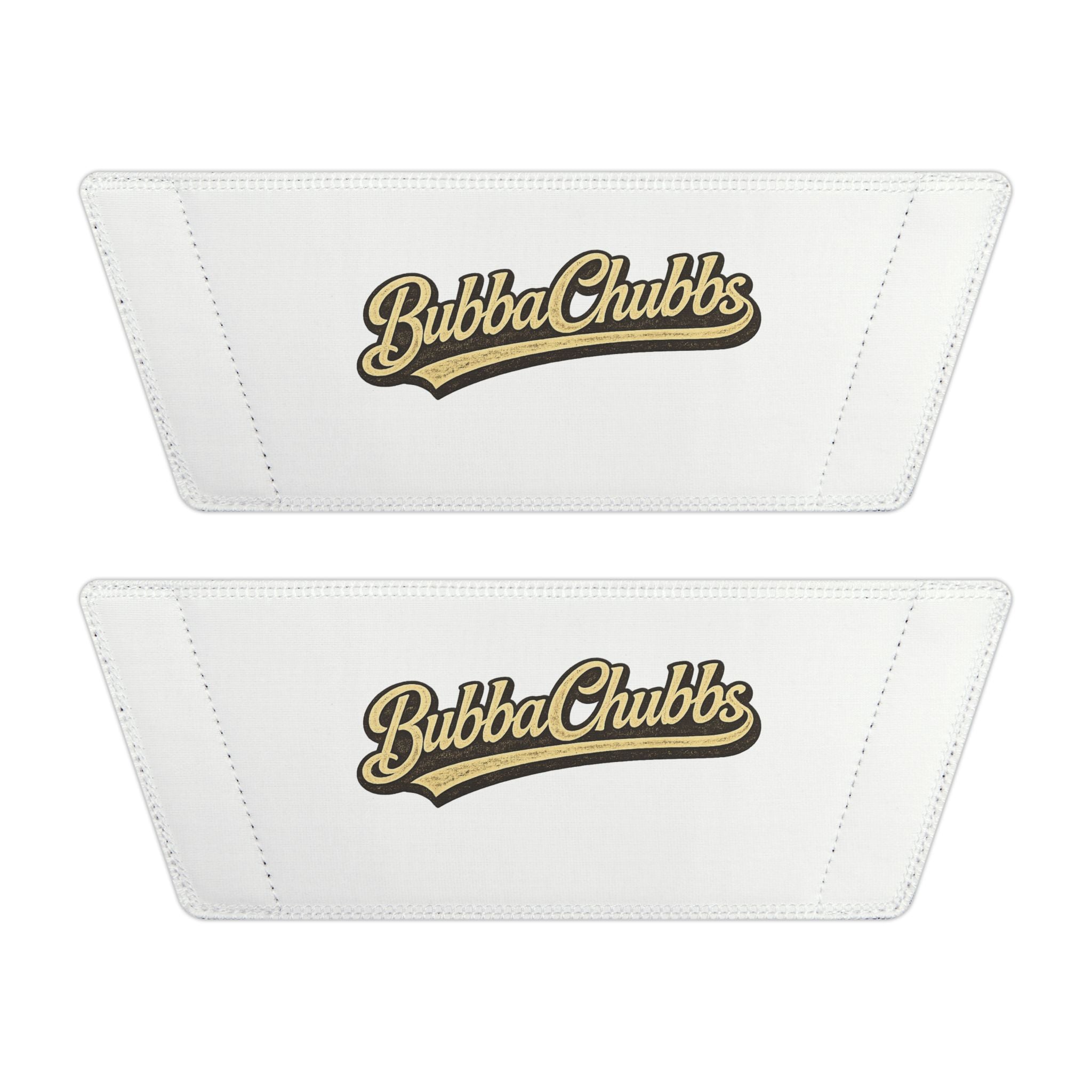 Men's Removable-Strap Slide Sandals — White "Bubba Glubbs" Logo Pool Slides Printify