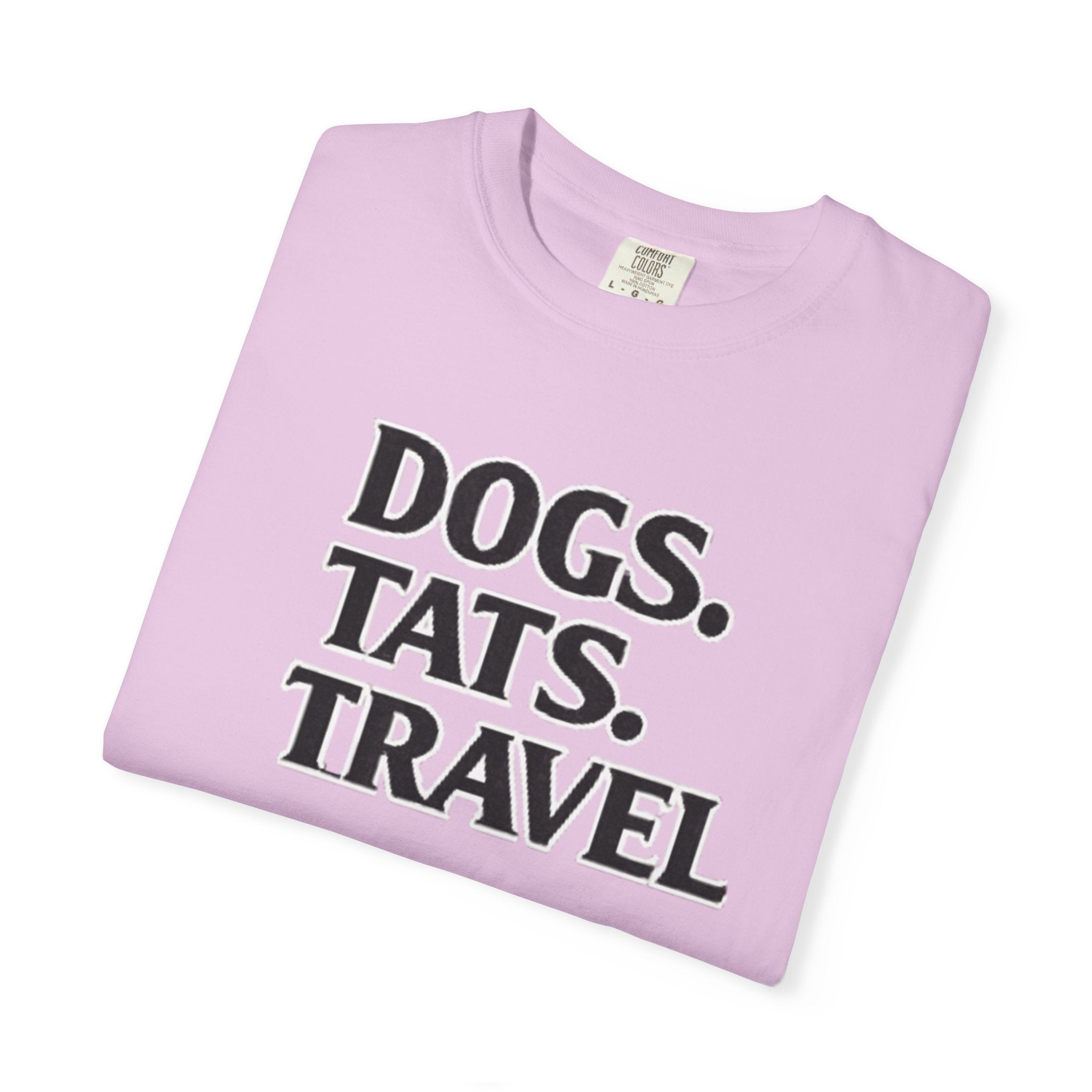BubbaChubbs Dogs Tats Travel Word Simple Tee Printify