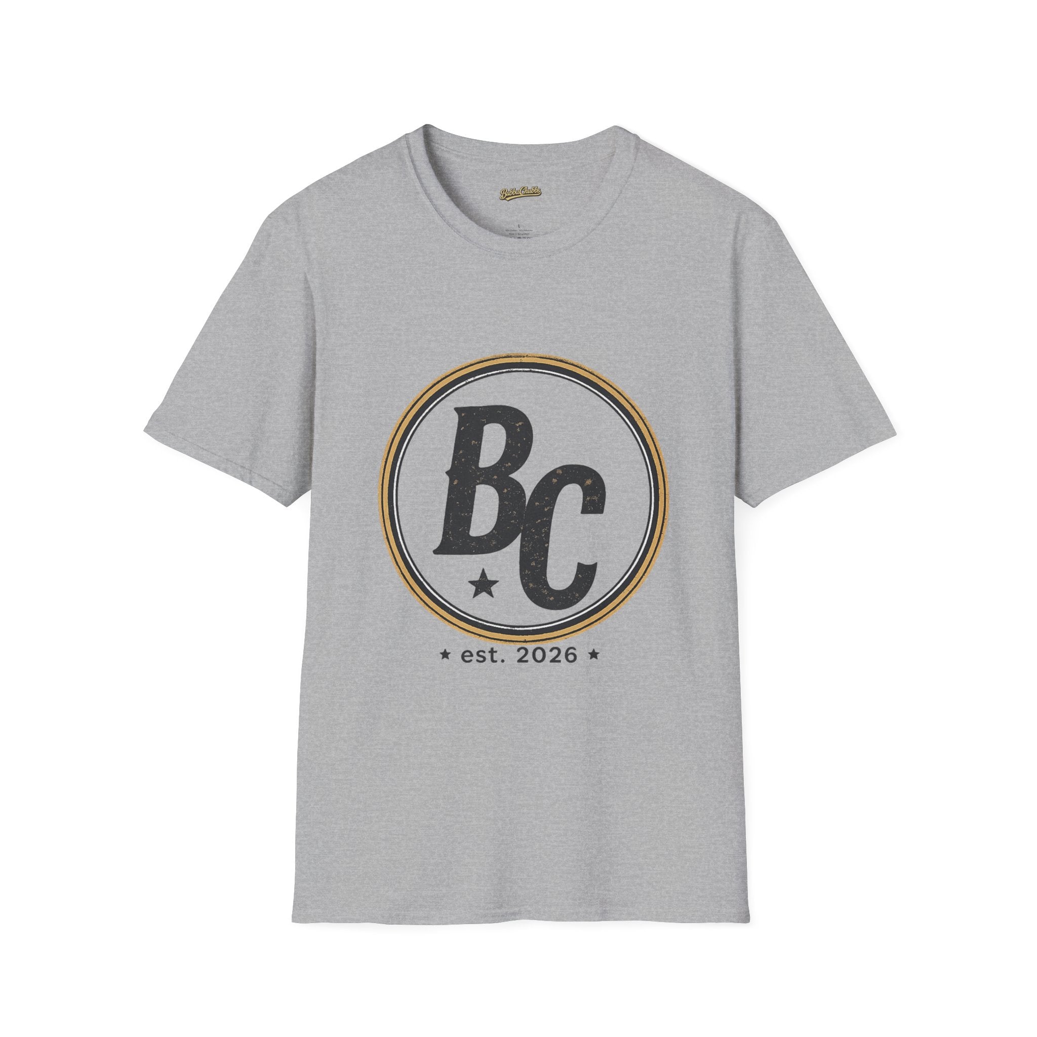 BubbaChubbs Logo Simple No Back Graphic Tee Printify