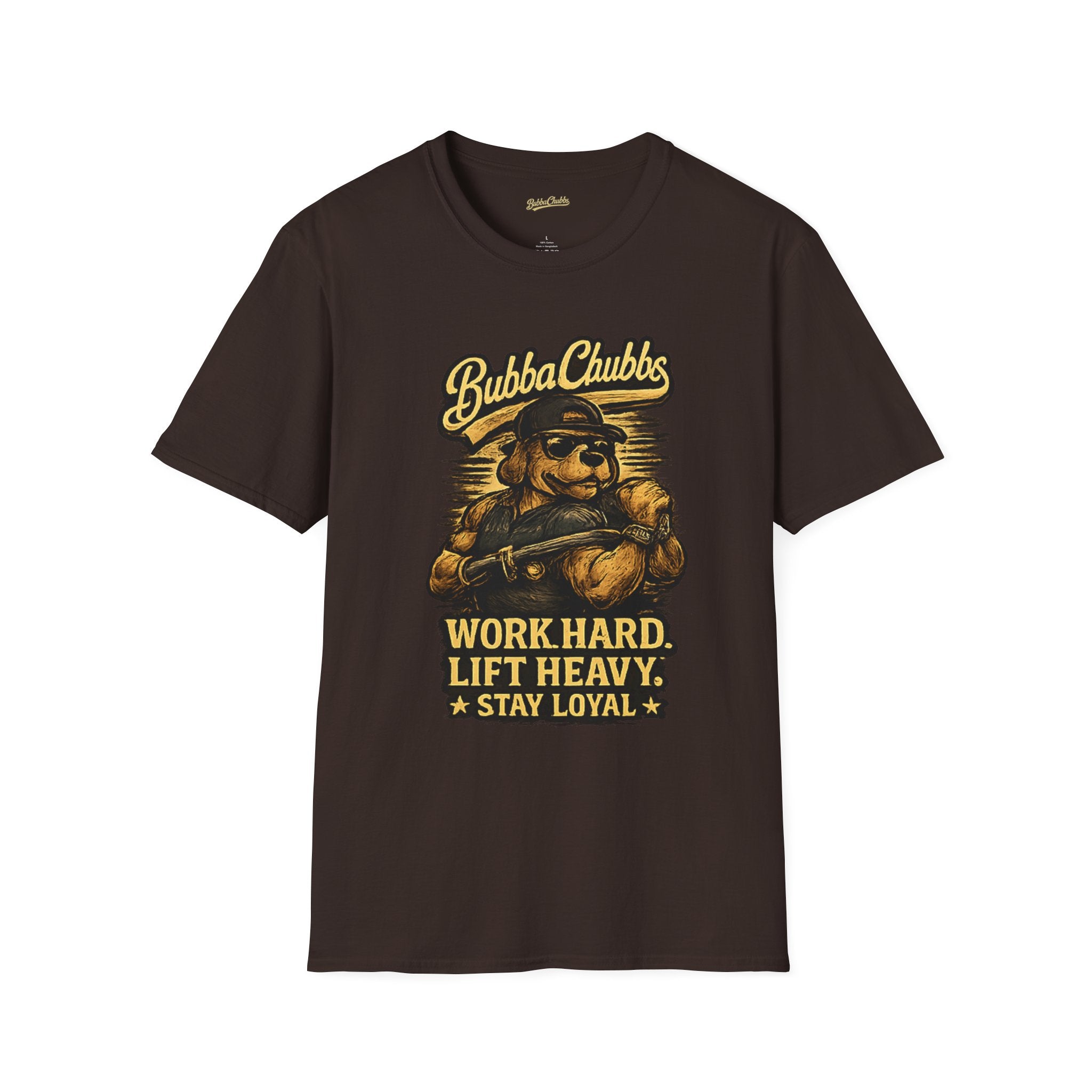 Work Hard Lift Heavy Graphic Tee | BubbaChubbs Gym T-Shirt
