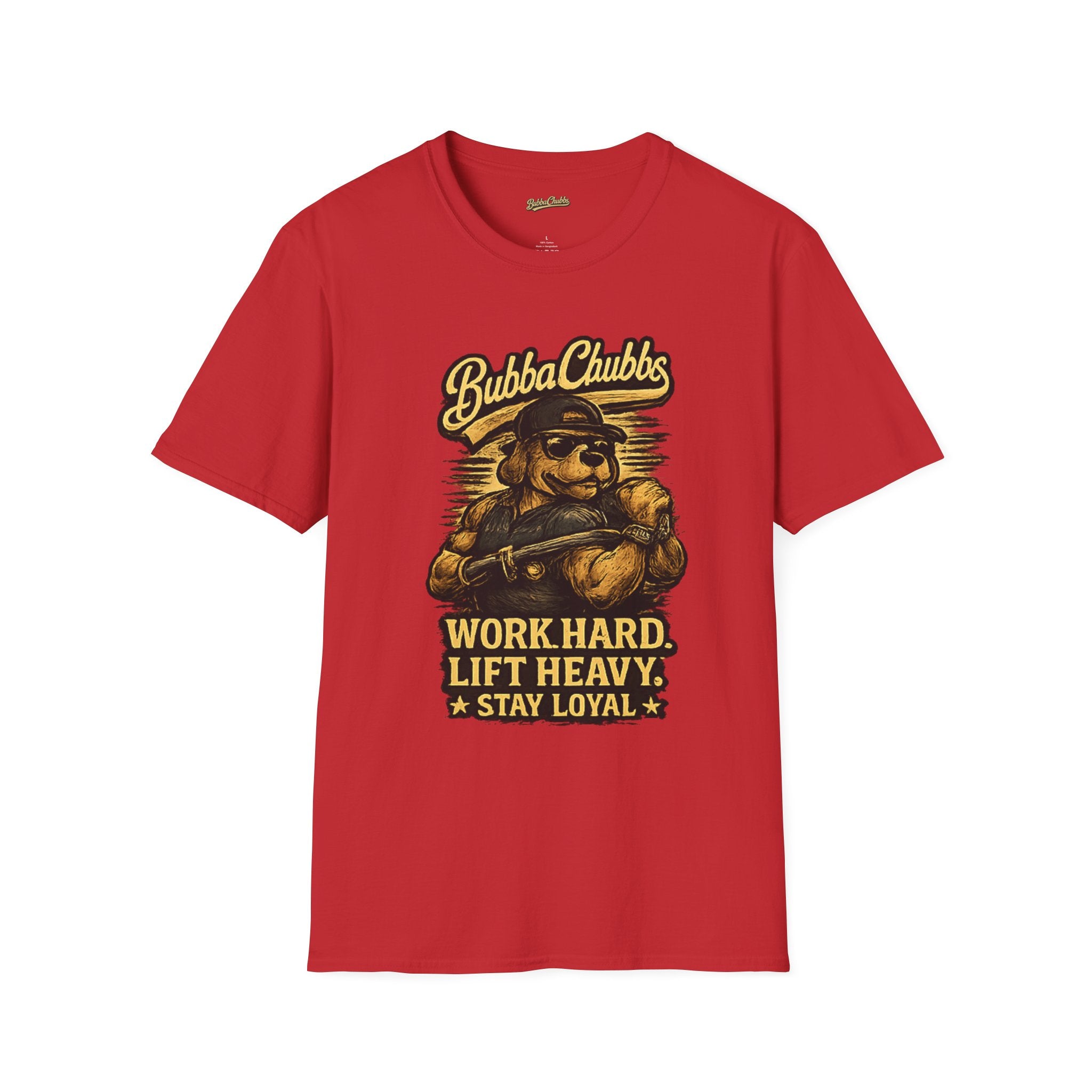 Work Hard Lift Heavy Graphic Tee | BubbaChubbs Gym T-Shirt