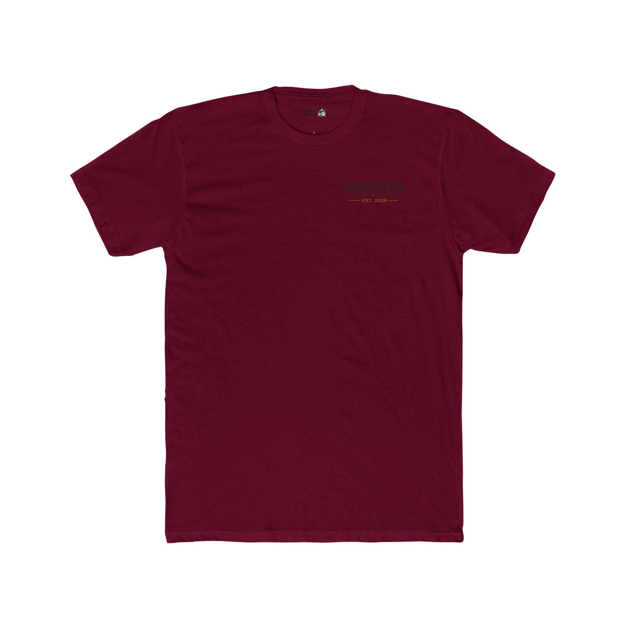 BubbaChubbs Minimal Logo Tee — Classic White Cotton Crew - BubbaChubbs Brand