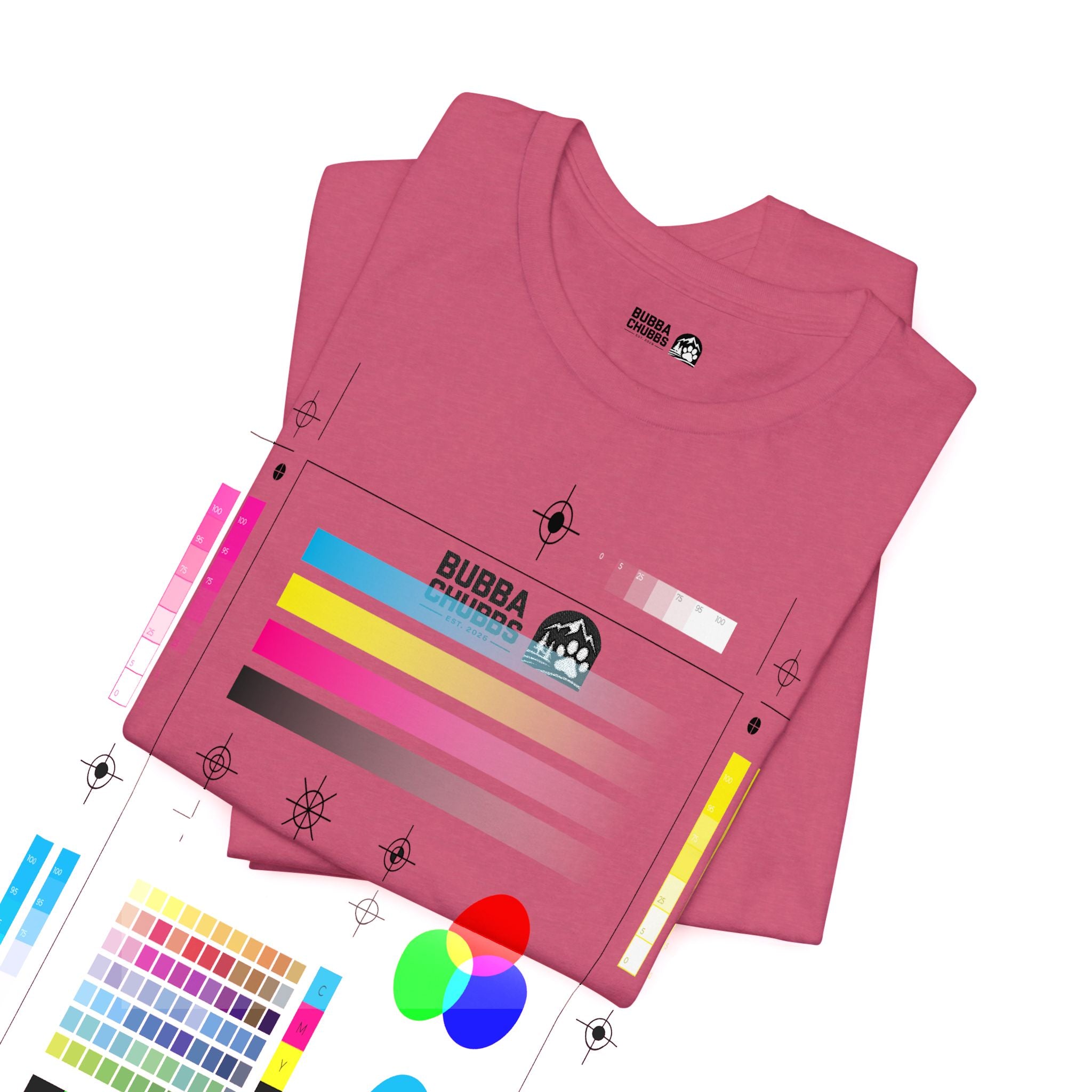 BubbaChubbs - Embroidered Logo - Unisex Jersey Short Sleeve Tee Printify
