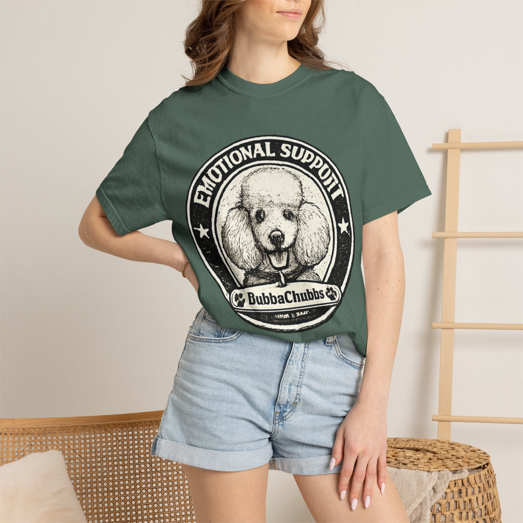 BubbaChubbs Vintage Poodle Emotional Support Style Tee Printify
