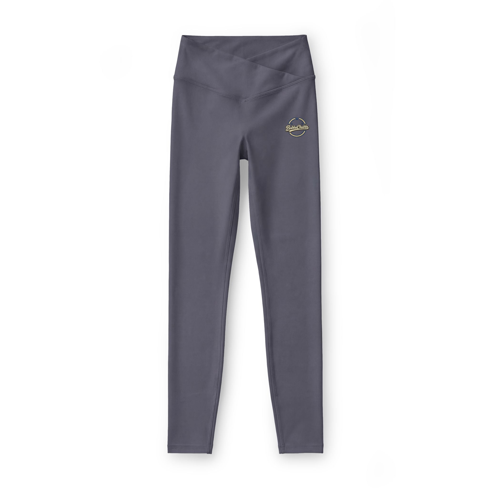 BubbaChubbs - Luxe High-Waist Women’s Leggings — Small Gold Emblem Printify