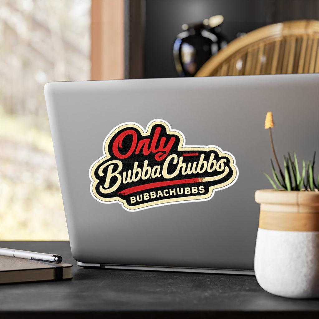 BubbaChubbs Logo Vinyl Sticker  - Only -Cut Decal Printify