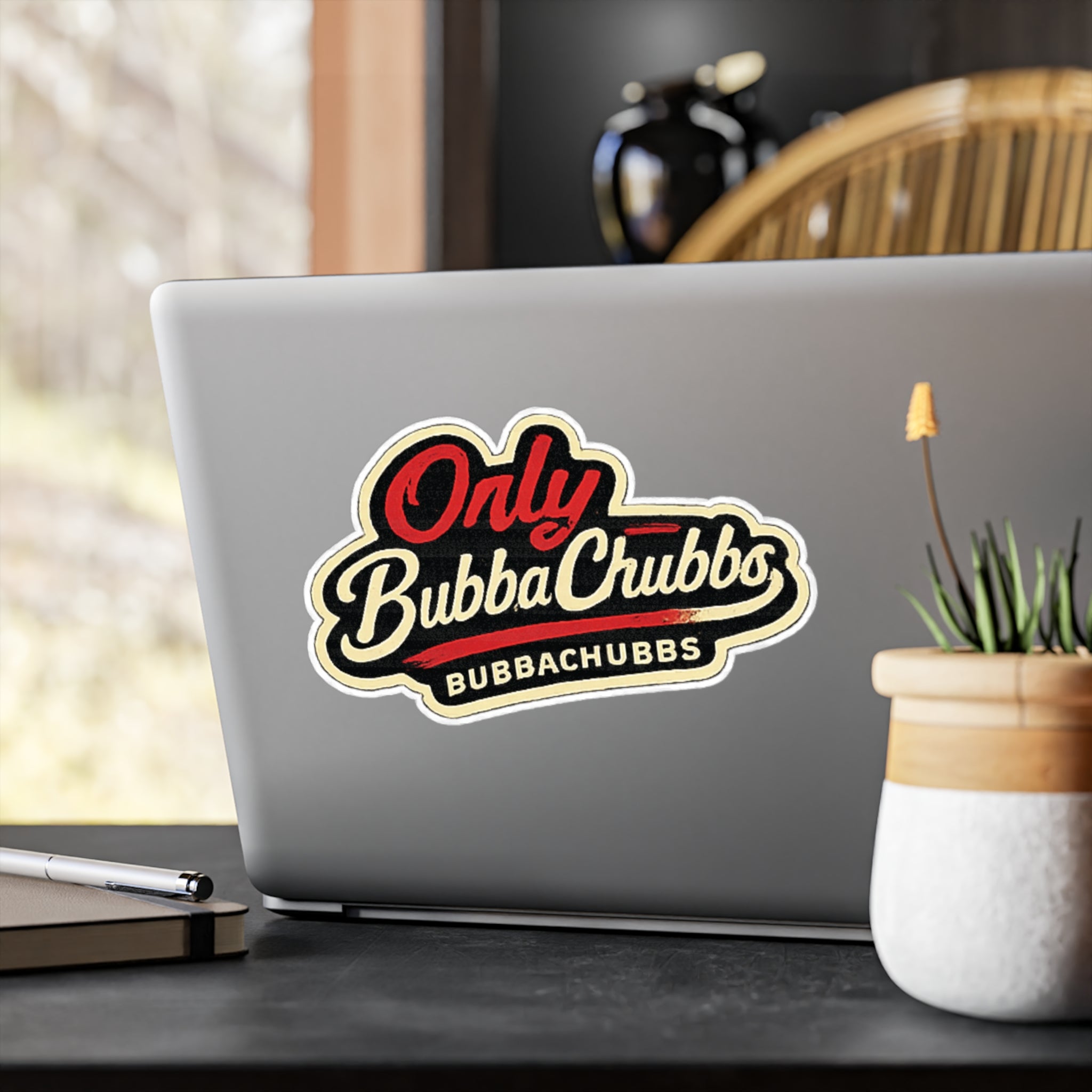 BubbaChubbs Logo Vinyl Sticker  - Only -Cut Decal Printify