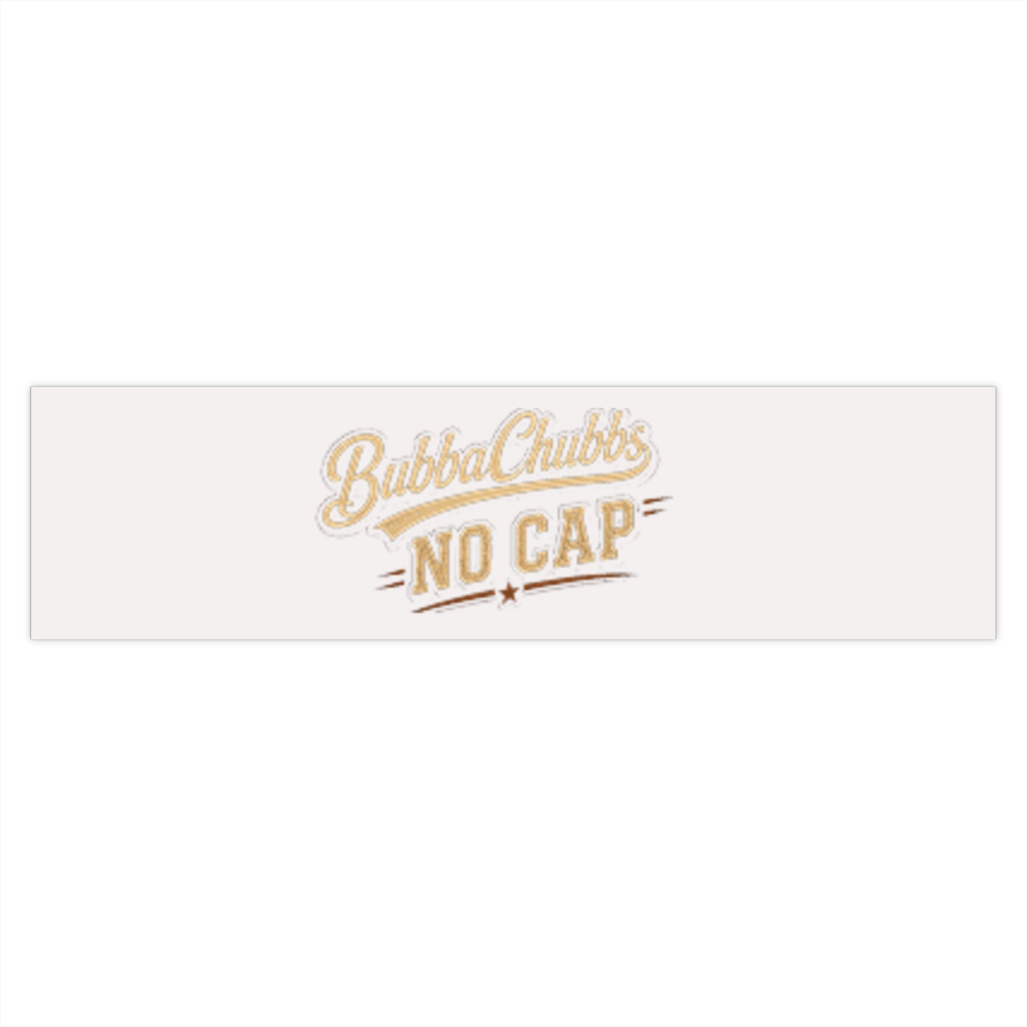 No Cap Retro Bumper Sticker | BubbaChubbs Vintage Script Decal for Cars & Vans