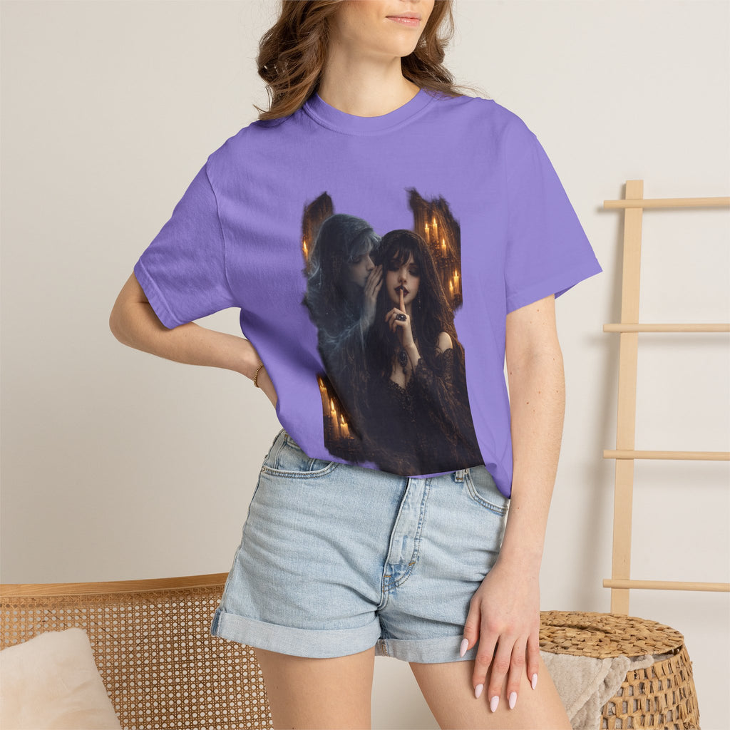 BubbaChubbs Goth Vibe Whispering Style Tee Printify