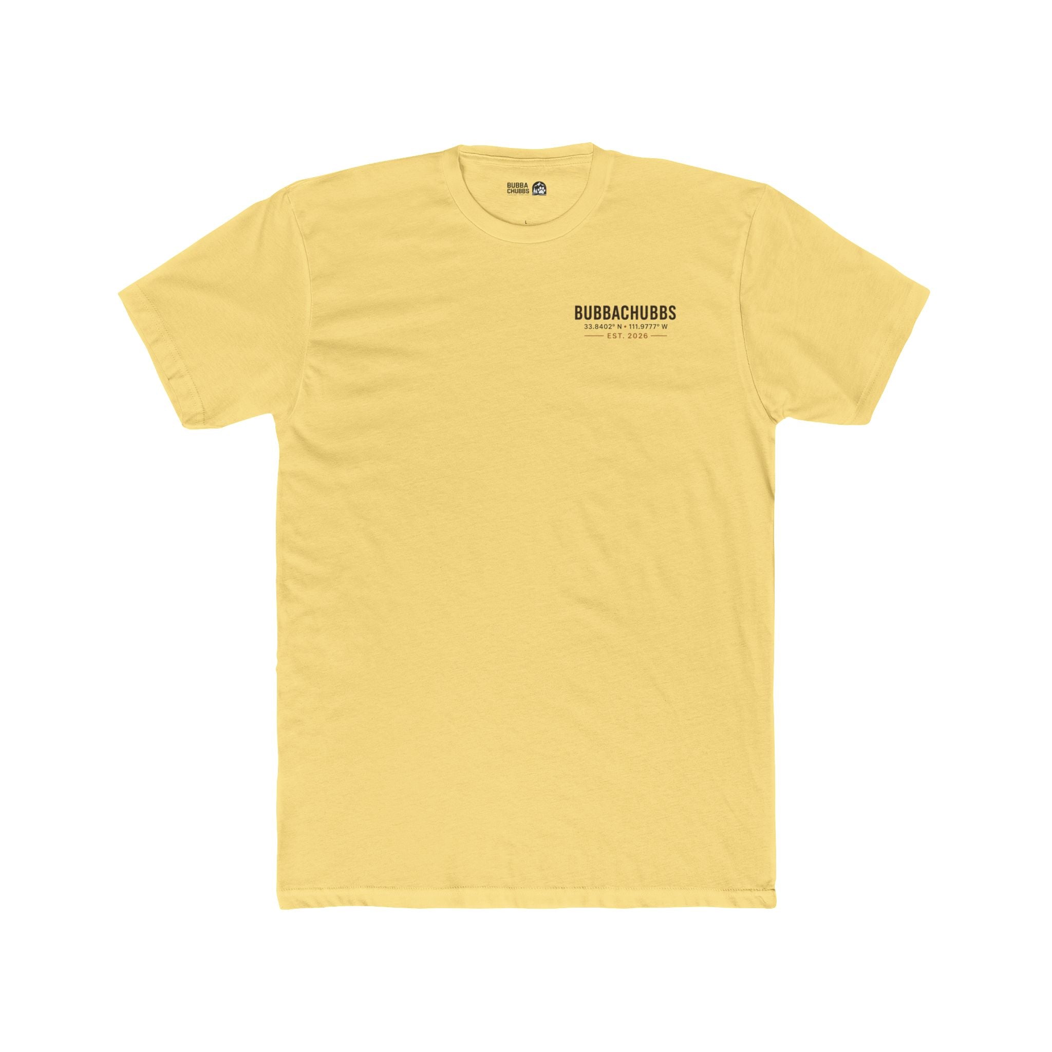 BubbaChubbs Minimal Logo Tee — Classic White Cotton Crew - BubbaChubbs Brand