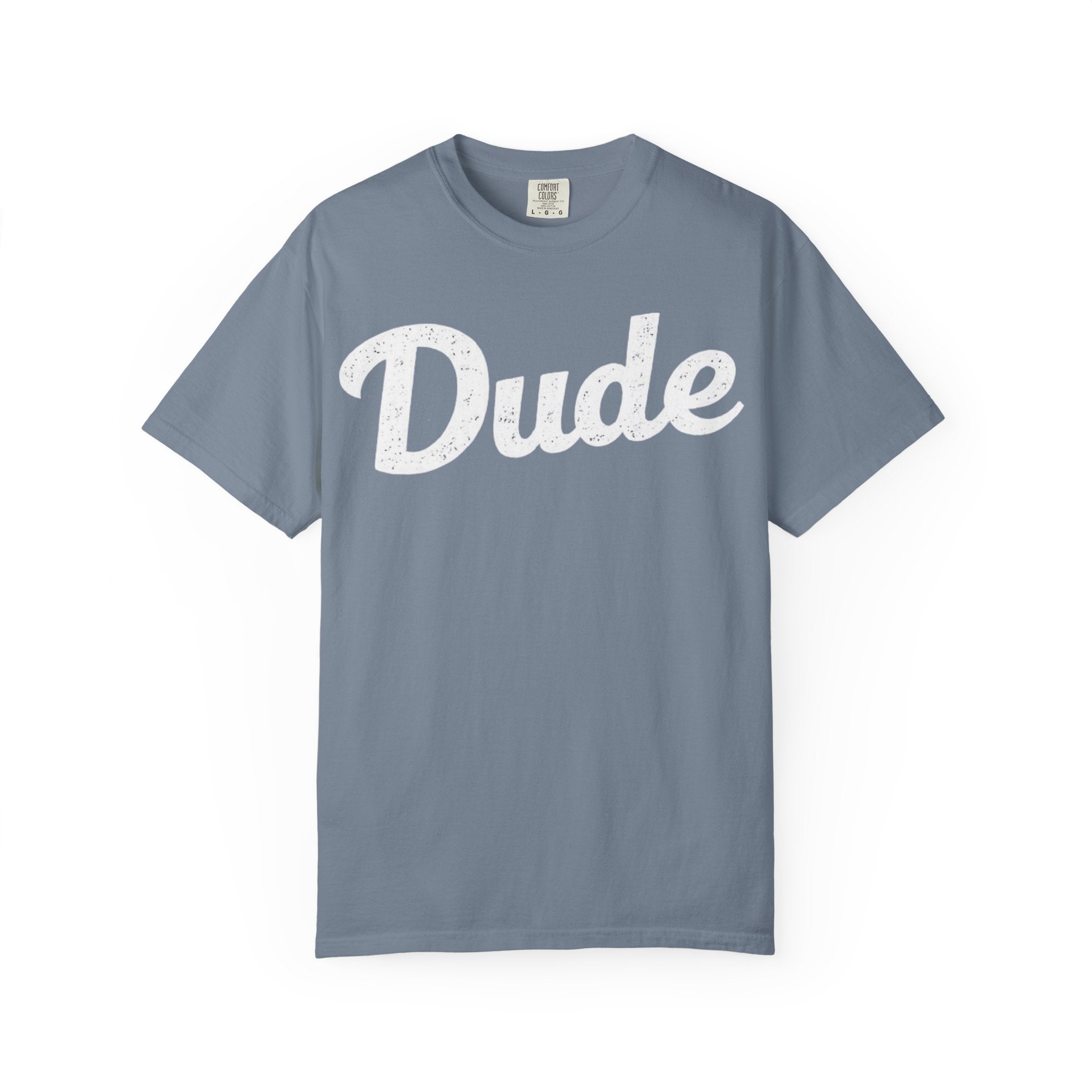 BubbaChubbs Dude White Lettering Tee - BubbaChubbs Brand