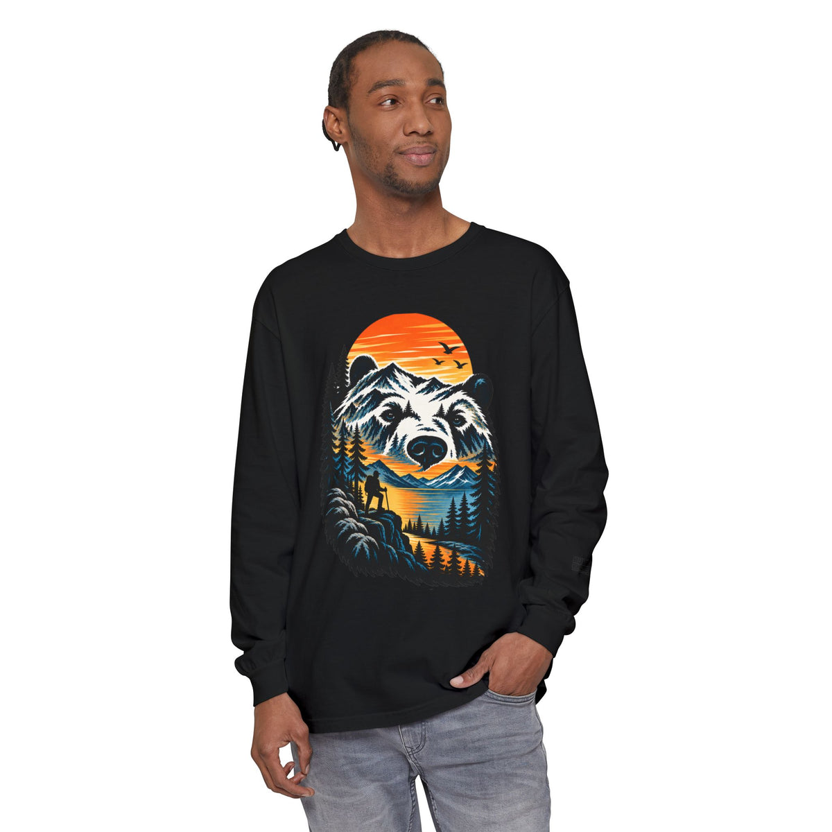 Bear Sunset Long Sleeve Tee