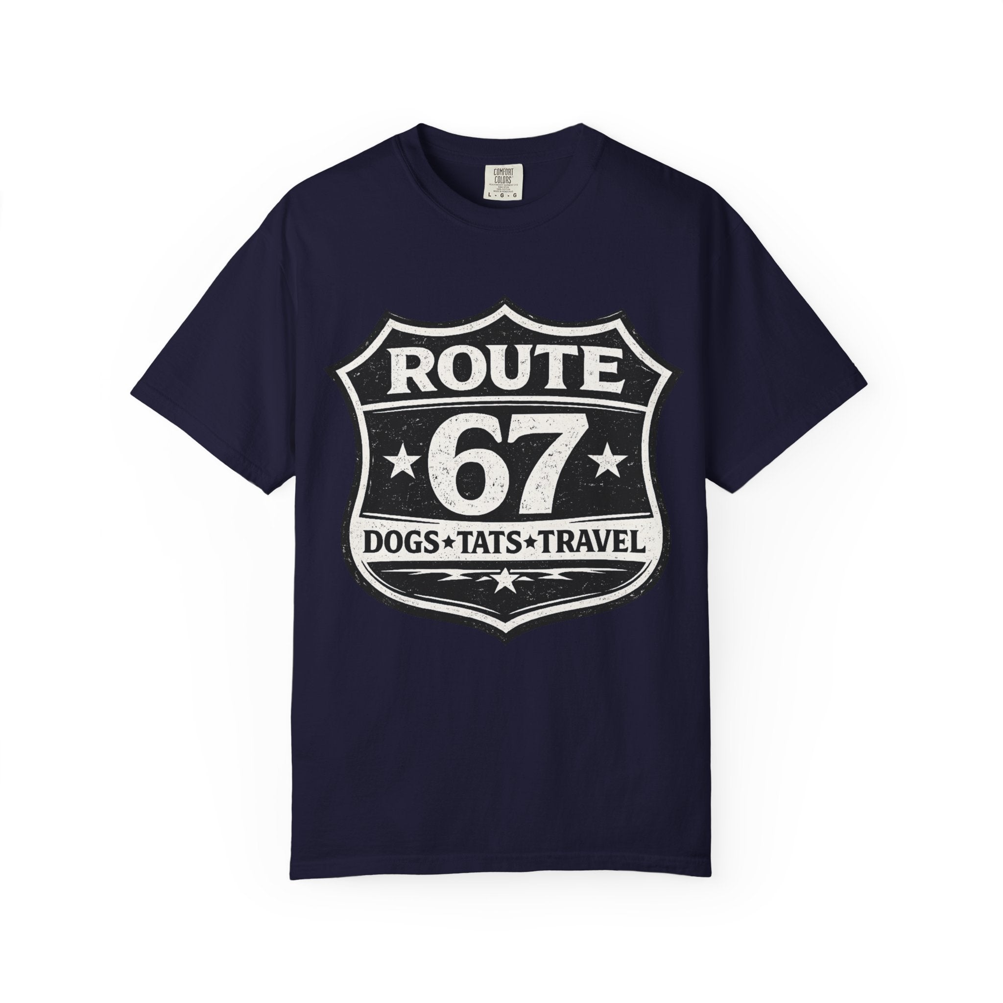 BubbaChubbs Dogs Tats Travel 67 LoL Simple Tee - BubbaChubbs Brand