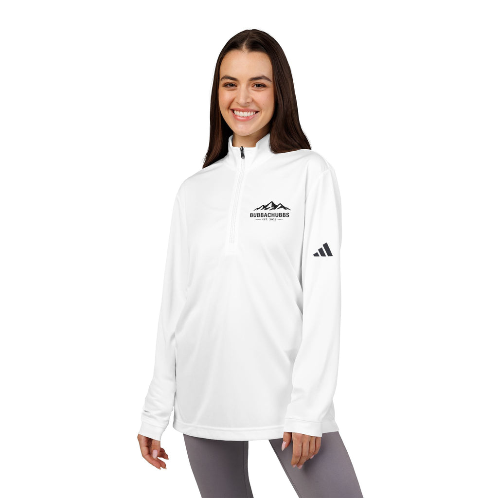 Embroidered Quarter-Zip Pullover — Mountain Logo Performance Top