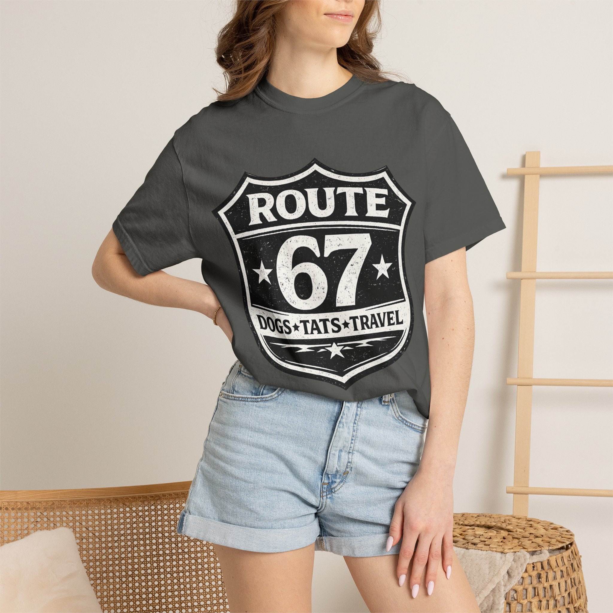 BubbaChubbs Dogs Tats Travel 67 LoL Simple Tee Printify