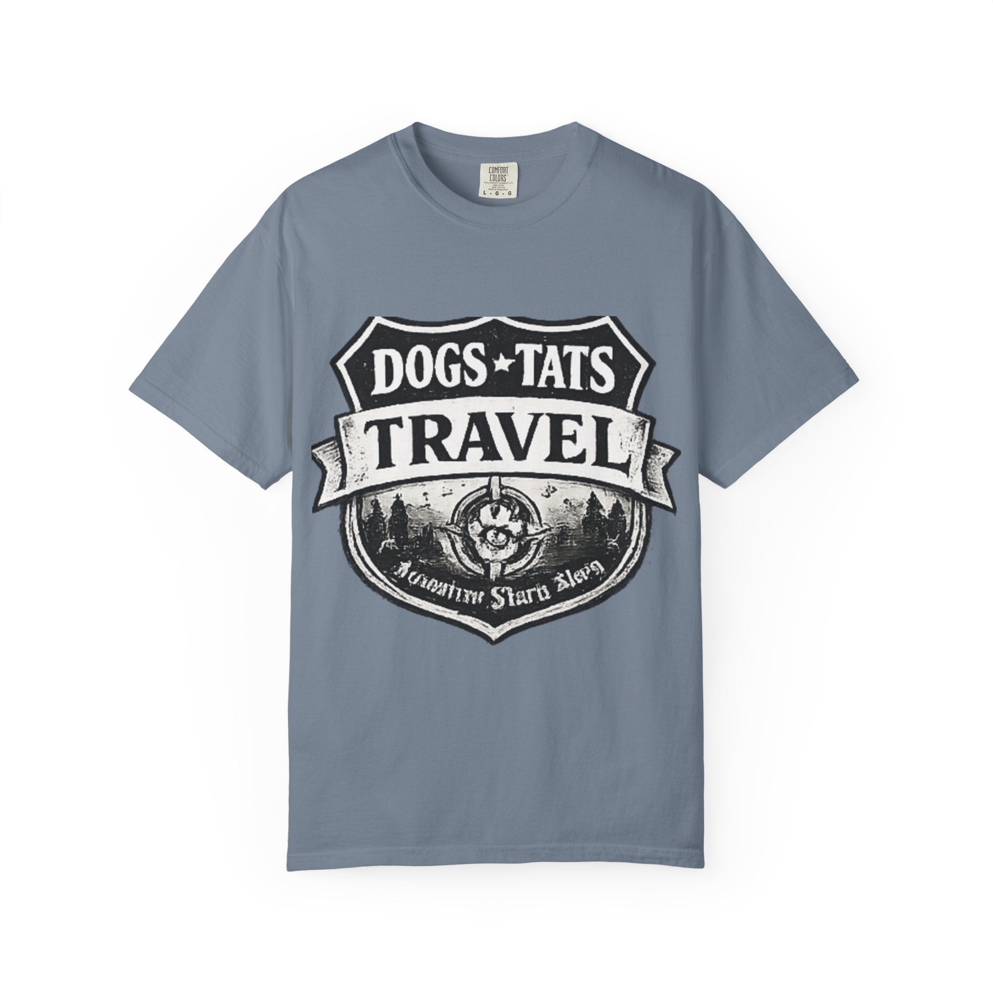 BubbaChubbs Dogs Tats Travel Simple Tee - BubbaChubbs Brand