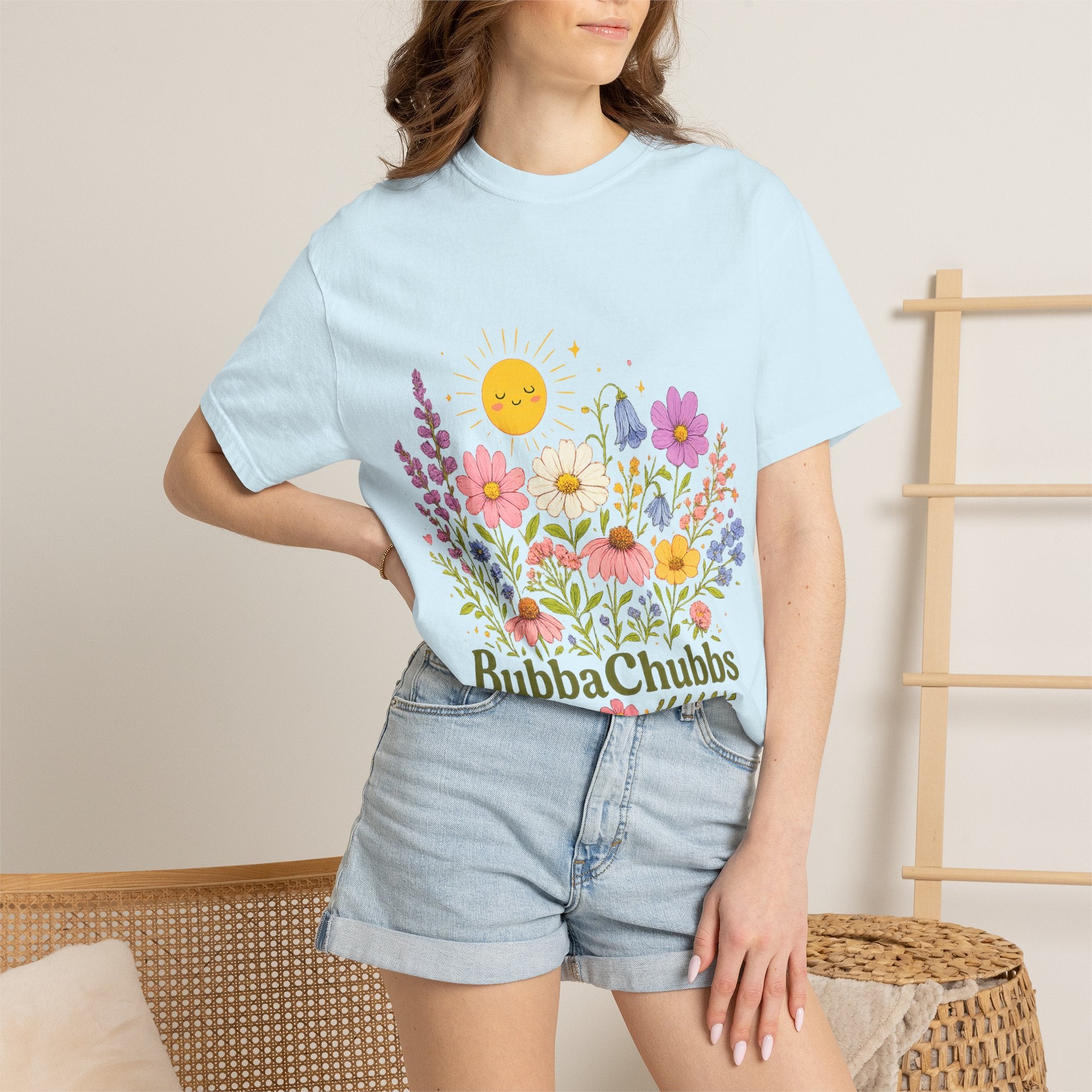 BubbaChubbs Sun Floral Style Tee Printify