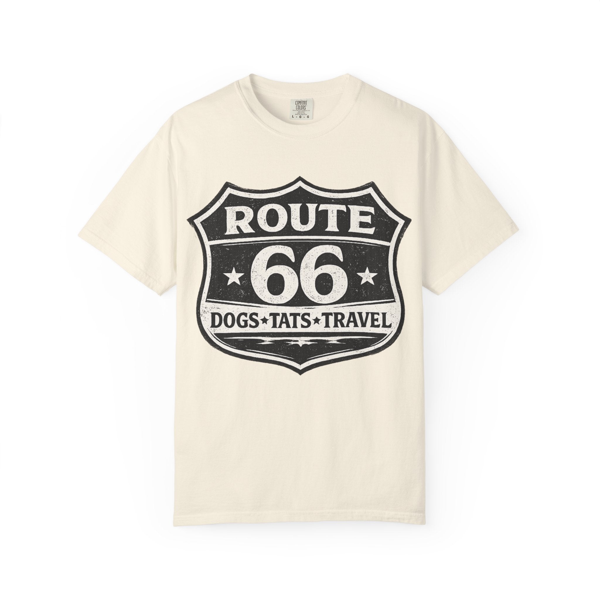 BubbaChubbs Dogs Tats Travel Route 66 Tee - BubbaChubbs Brand
