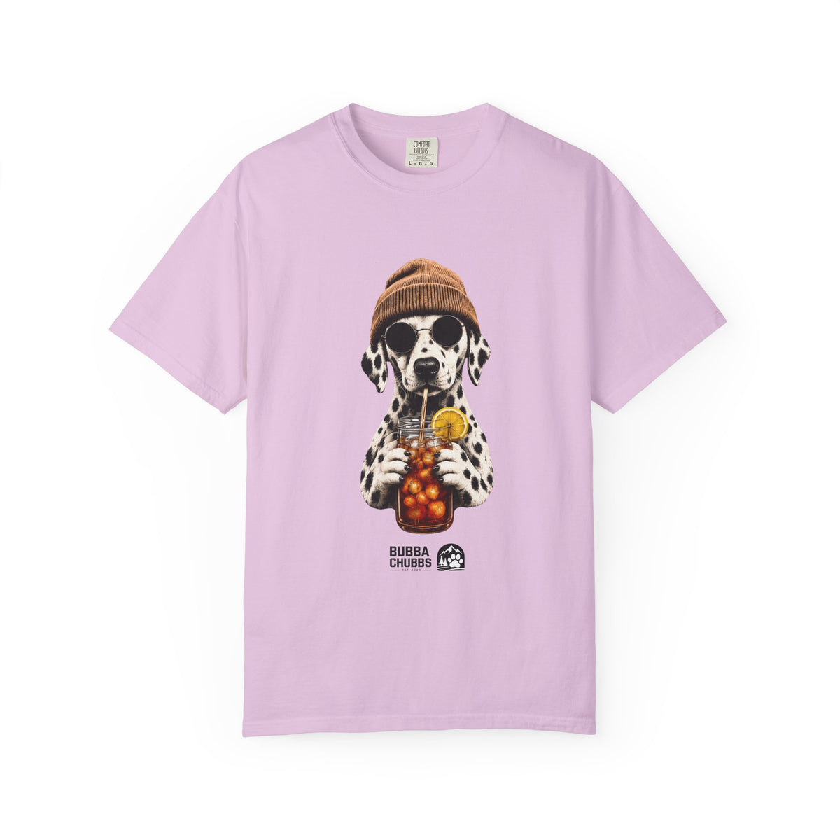 Dalmatian With Bubble Tea T-Shirt — Cute Dog Bubble Tea Graphic Tee - BubbaChubbs Brand