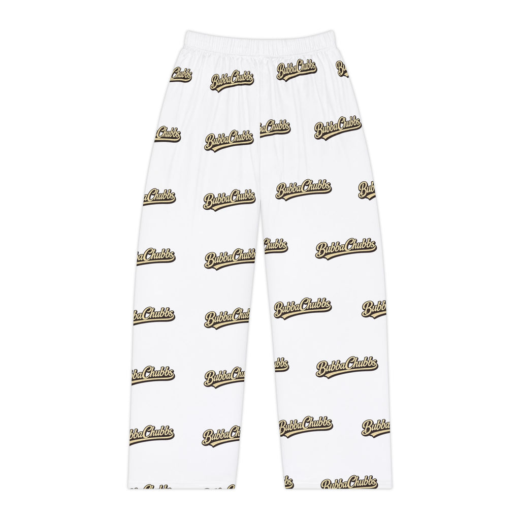 Women's BubbaChubbs Barnd Pajama Pants — All-Over Script Logo Lounge Sleepwear