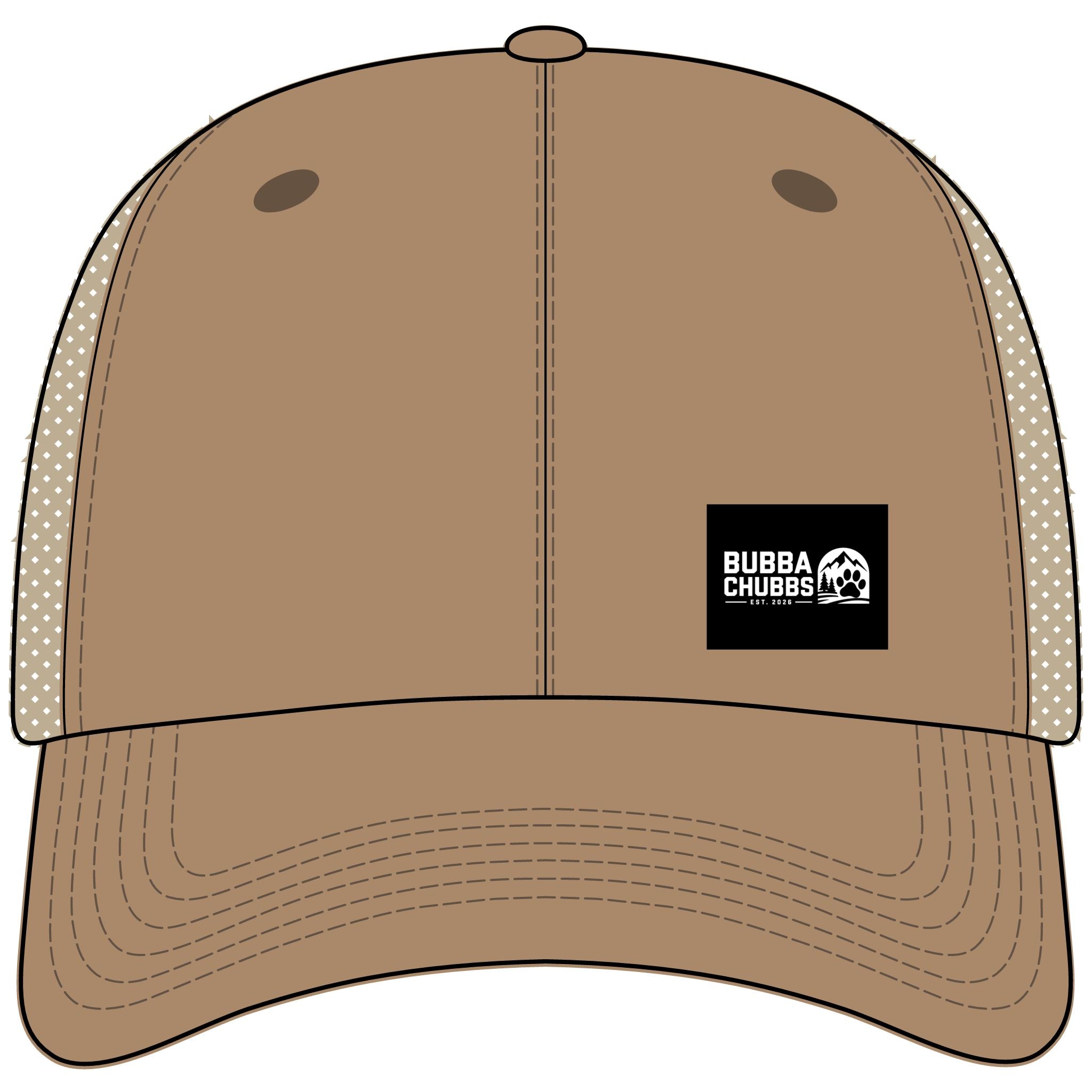 Mesh-Back Cap  BubbaChubbs Logo Hat Printify