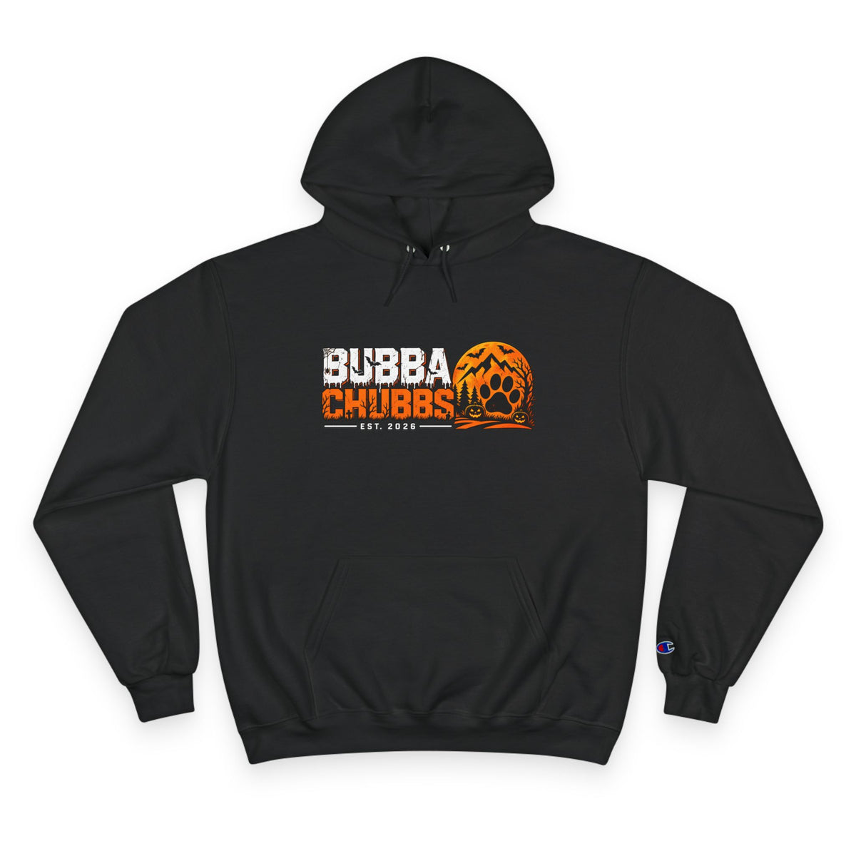 Champion Hoodie — BubbaChubbs Dog Sunset Graphic Hoodie