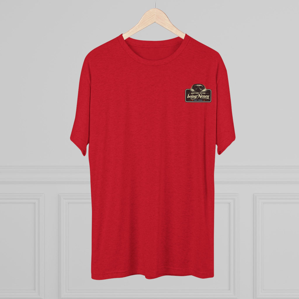 BubbaChubbs Never Being Nosey Minimalist Logo Tee — Adventure Outdoor Crew Shirt - BubbaChubbs Brand