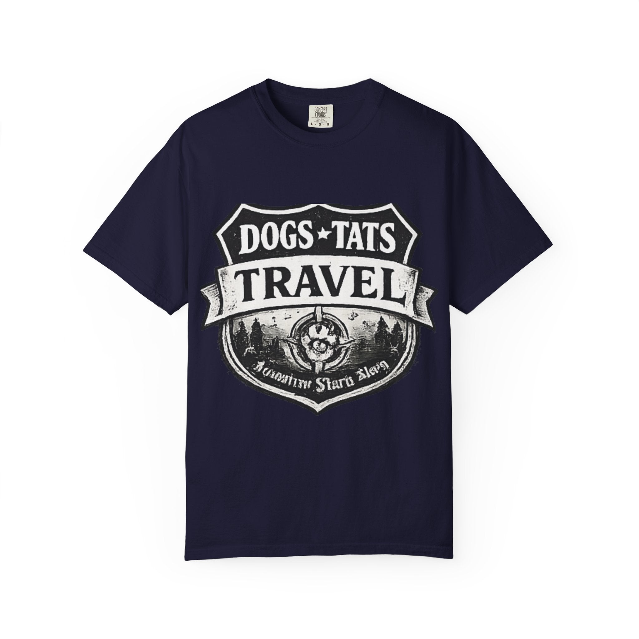 BubbaChubbs Dogs Tats Travel Simple Tee - BubbaChubbs Brand