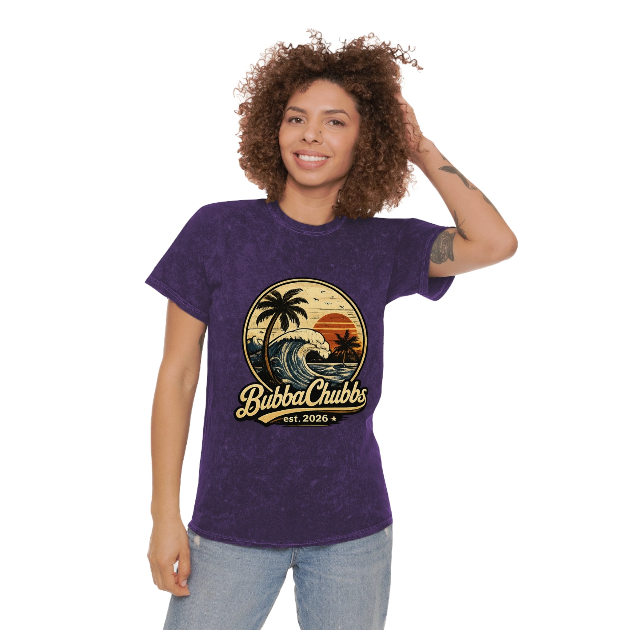 Vintage Surf Mineral Wash Tee | BubbaChubbs Retro Beach T-Shirt