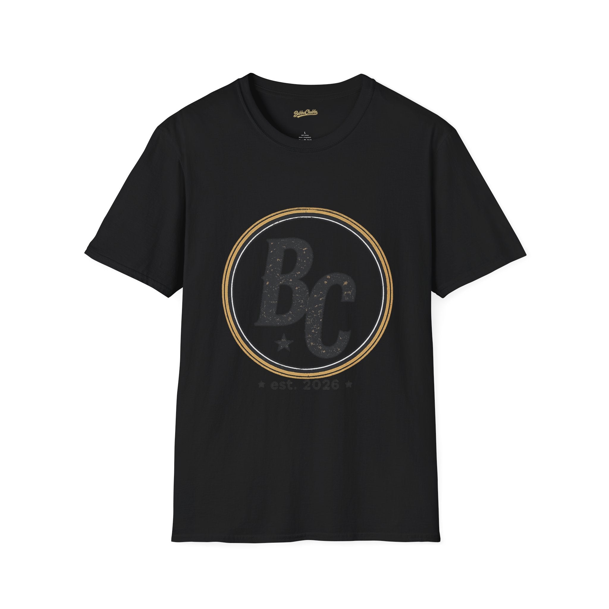 BubbaChubbs Logo Simple No Back Graphic Tee Printify