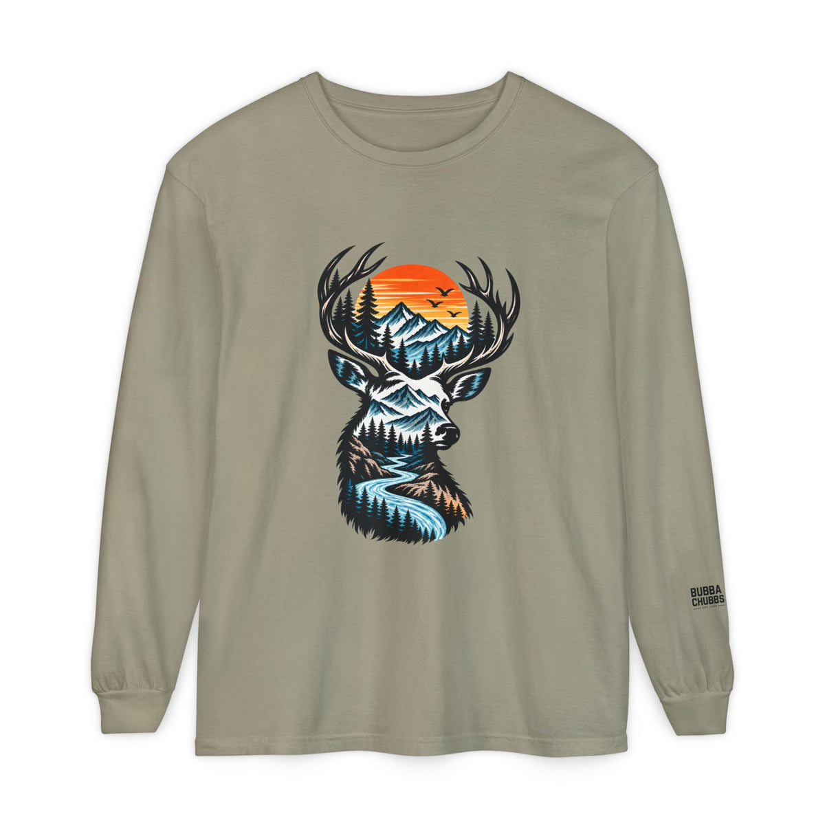 Deer Mountain Sunset Long Sleeve Tee